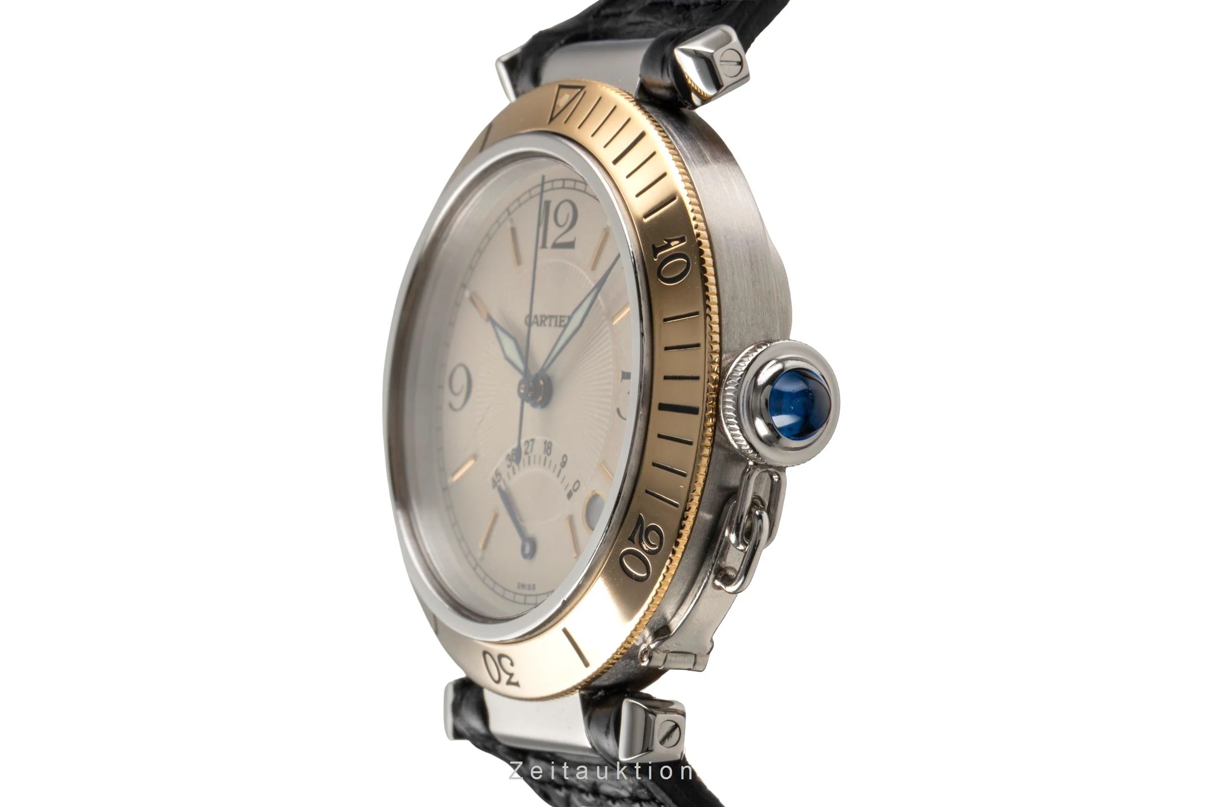 Cartier Pasha steel / gold automatic men's watch W31012H3  [2502820] - Image 7