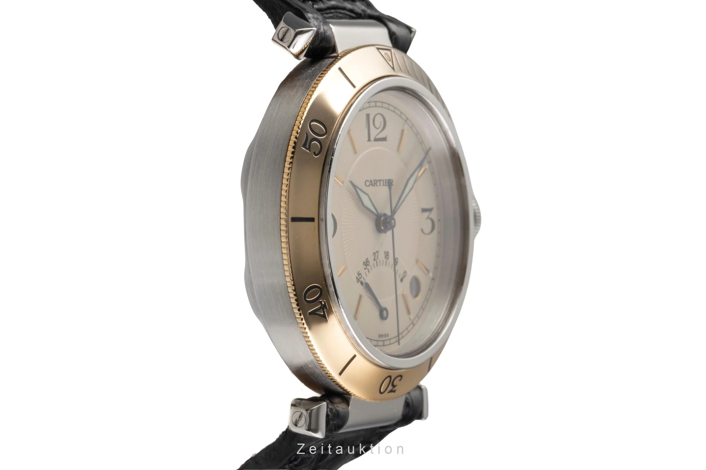 Cartier Pasha steel / gold automatic men's watch W31012H3  [2502820] - Image 8