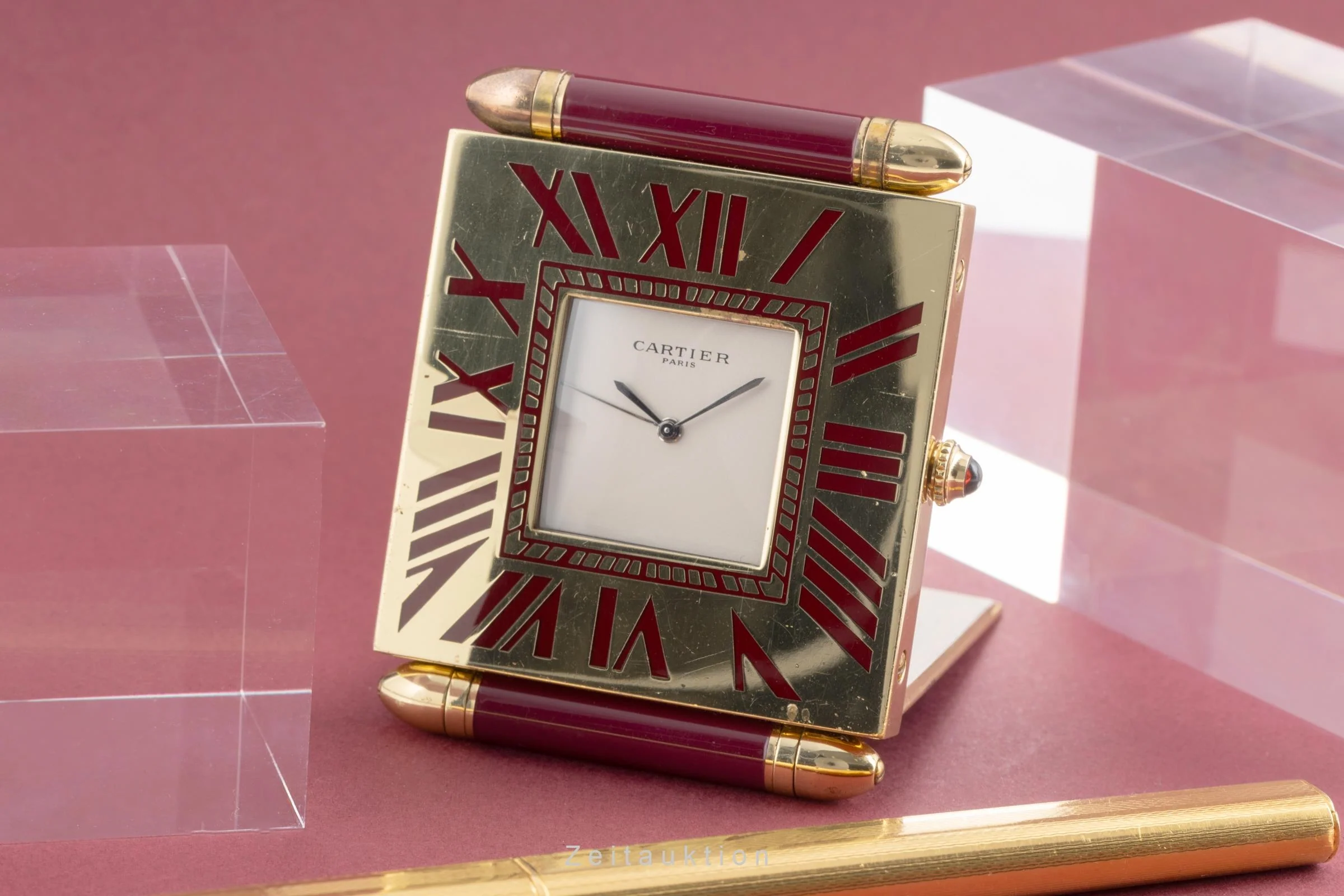 Cartier Pendulette gilt-brass quartz unisex  [2504165] - Image 4