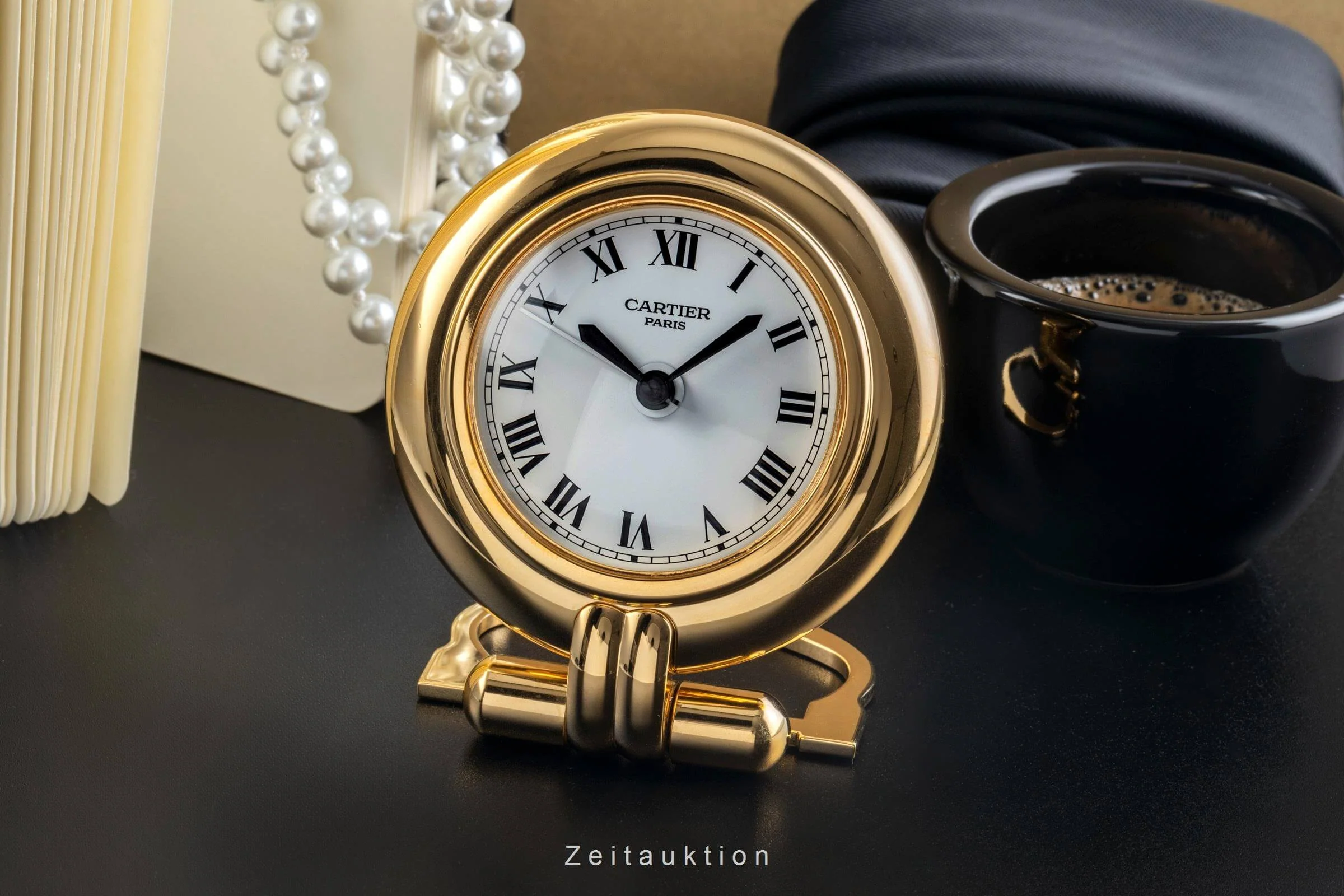 Cartier Pendulette gilt / steel quartz unisex Vintage  [2406570] - Image 2