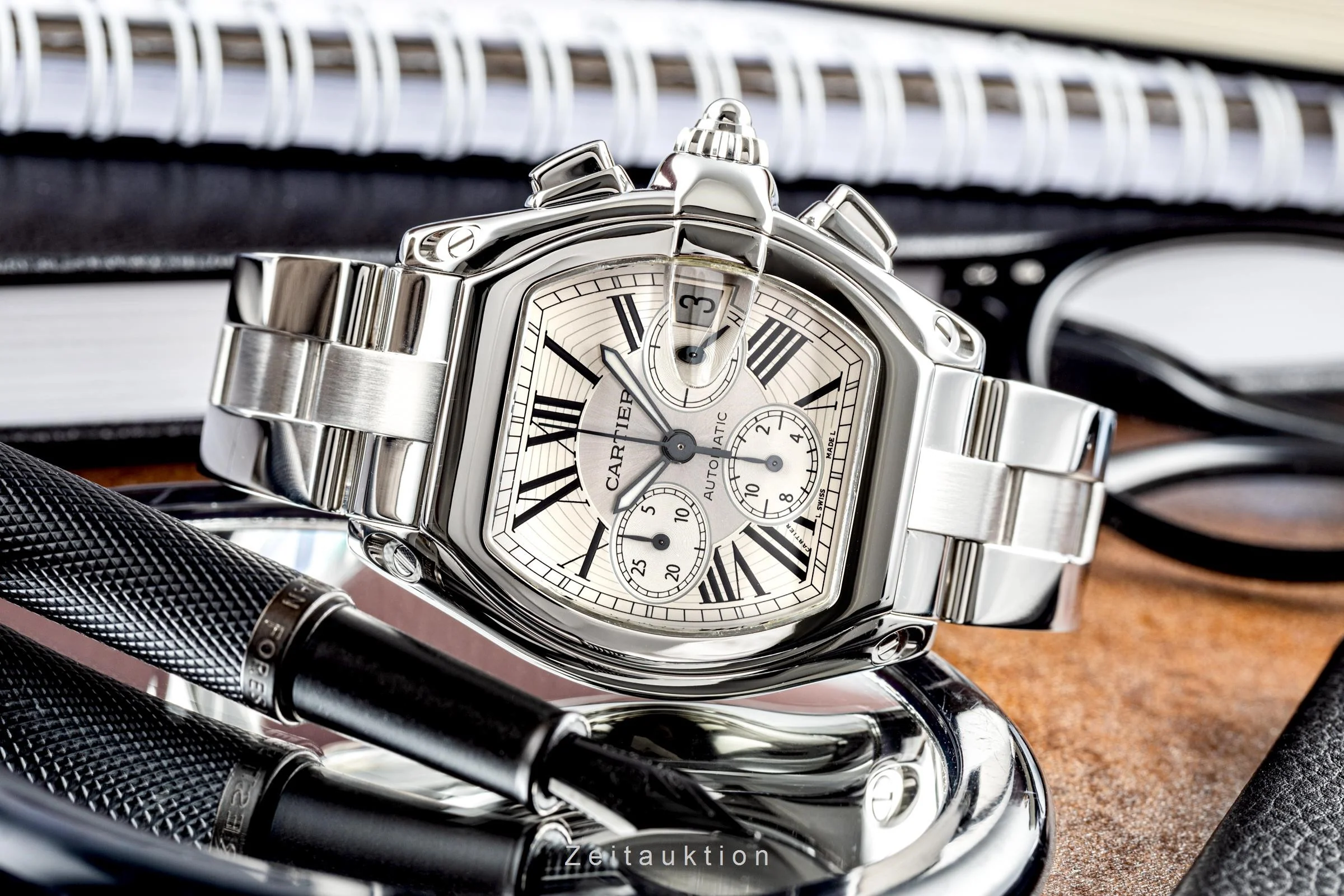 Cartier Roadster chronograph steel automatic men's watch 2618  [2203539] - Image 2