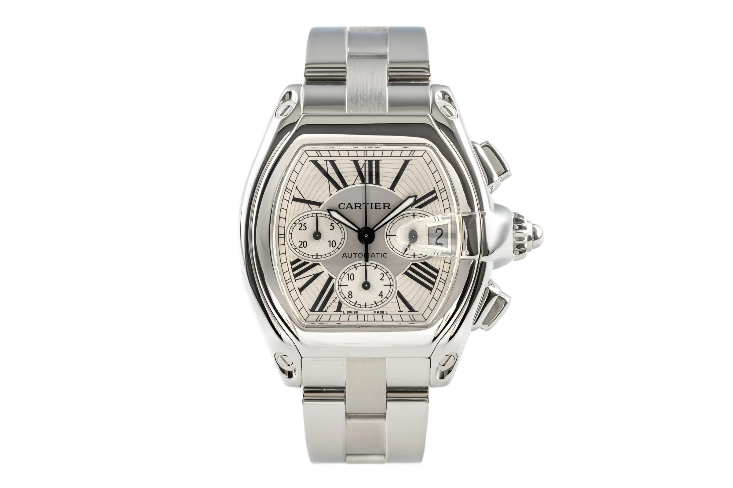 Cartier Roadster chronograph steel automatic men's watch 2618  [2203539] - Image 4