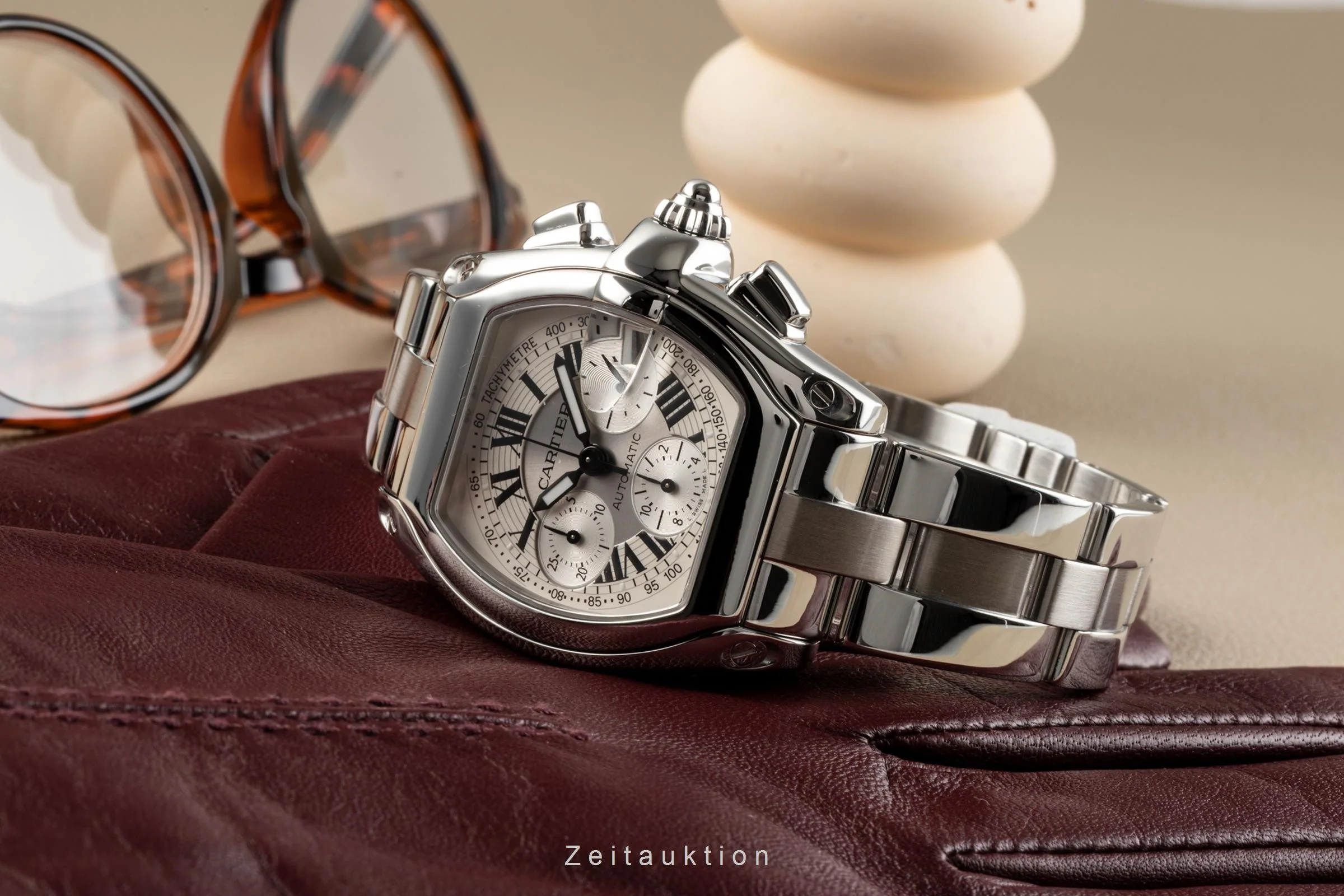 Cartier Roadster chronograph steel automatic men's watch 2618  [2206769] - Image 2