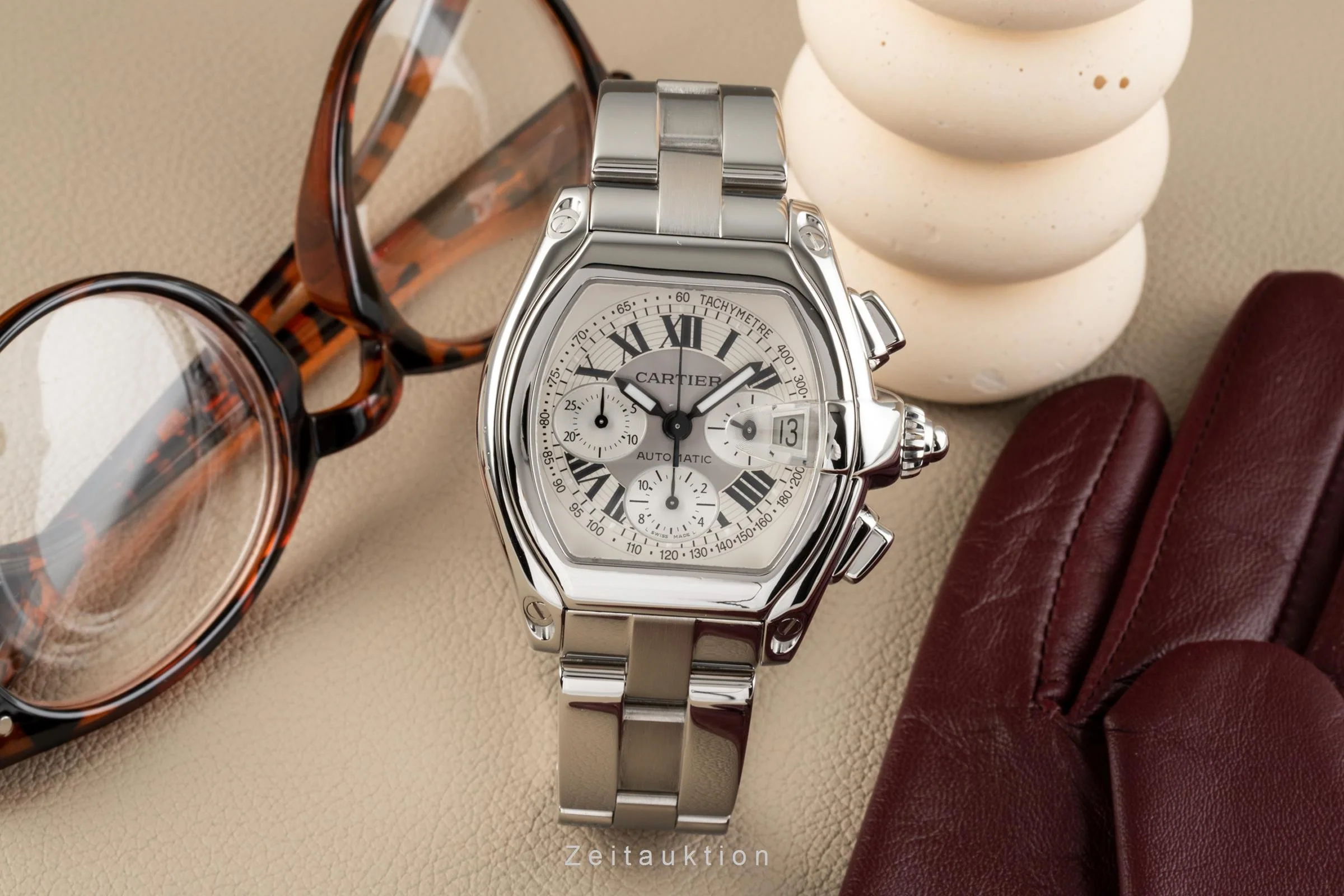 Cartier Roadster chronograph steel automatic men's watch 2618  [2206769] - Image 3