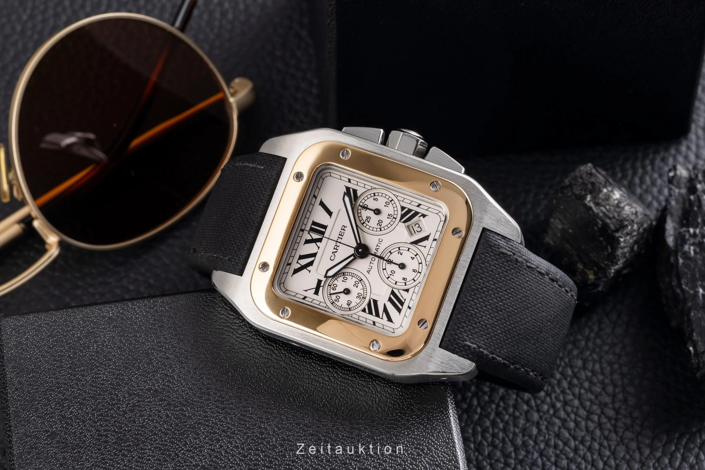 Cartier Santos 100 chronograph steel / gold automatic men's watch W20091X7 LP: 16700EUR  [2505269] - Image 3