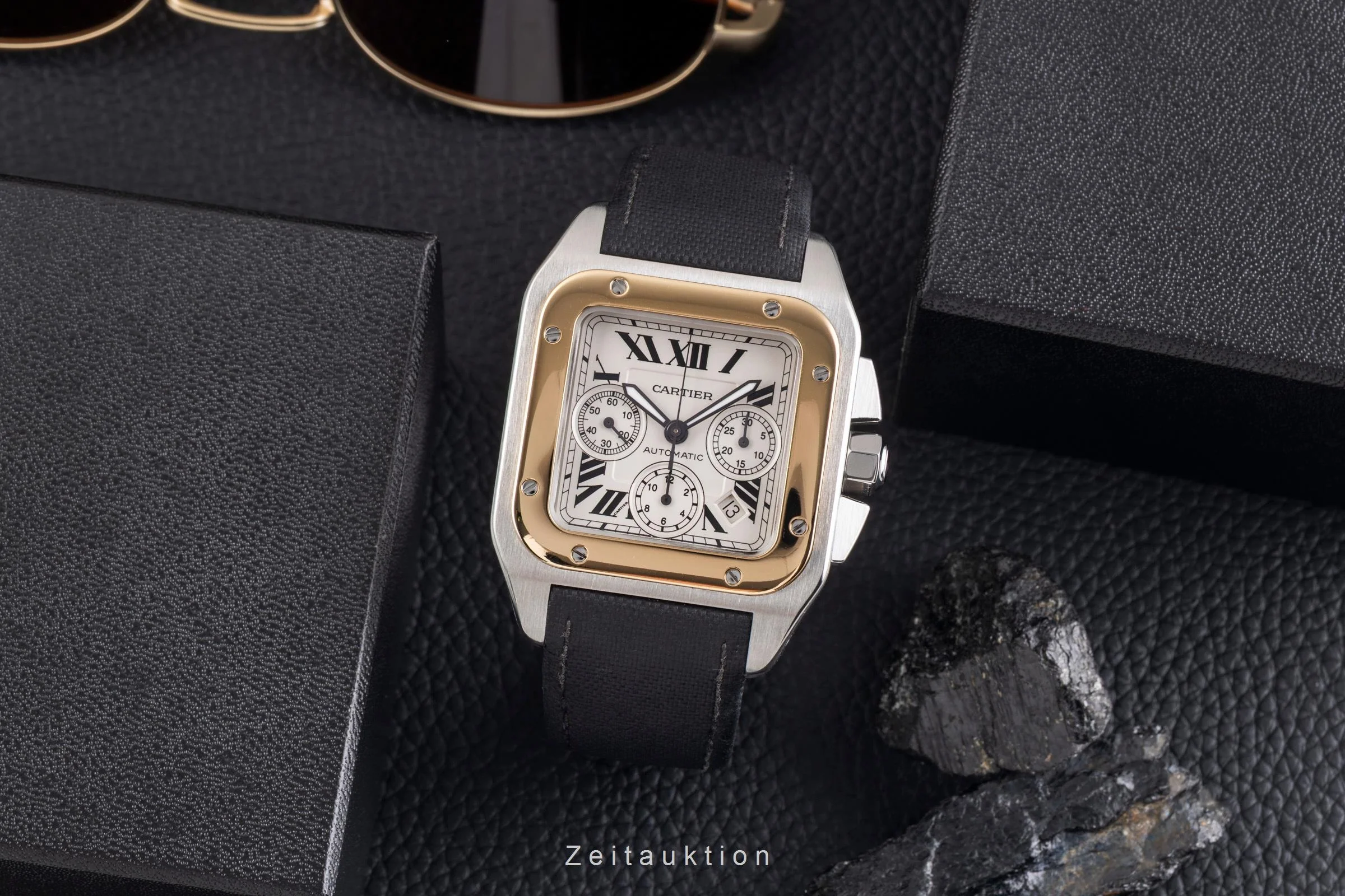 Cartier Santos 100 chronograph steel / gold automatic men's watch W20091X7 LP: 16700EUR  [2505269] - Image 4