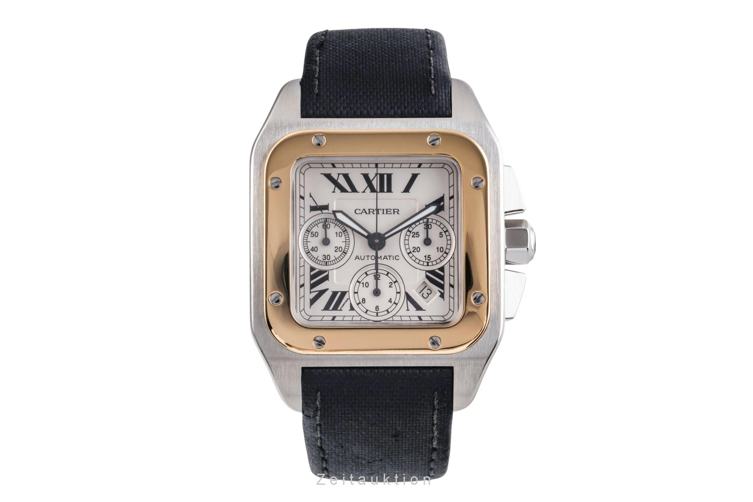 Cartier Santos 100 chronograph steel / gold automatic men's watch W20091X7 LP: 16700EUR  [2505269] - Image 5