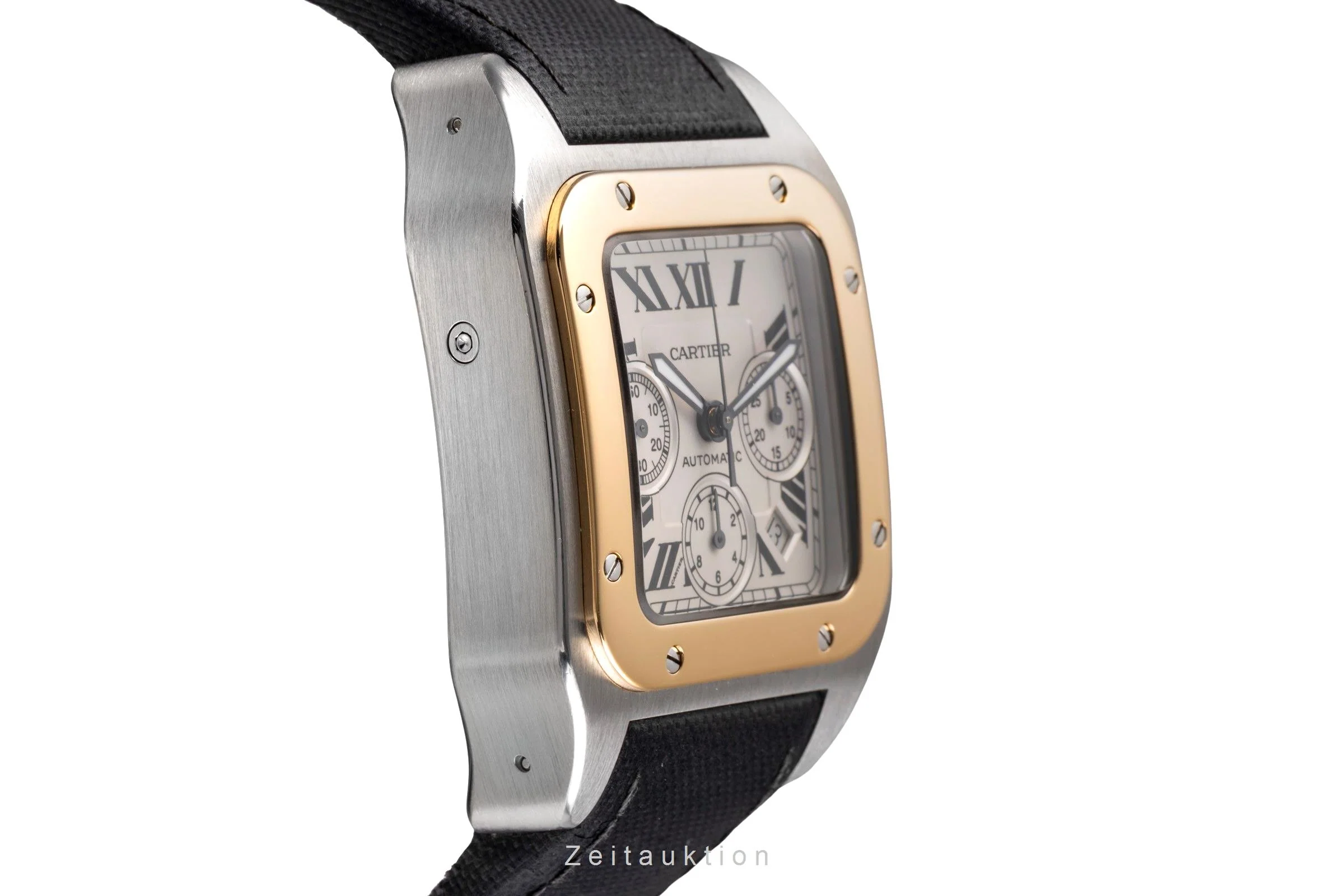 Cartier Santos 100 chronograph steel / gold automatic men's watch W20091X7 LP: 16700EUR  [2505269] - Image 8