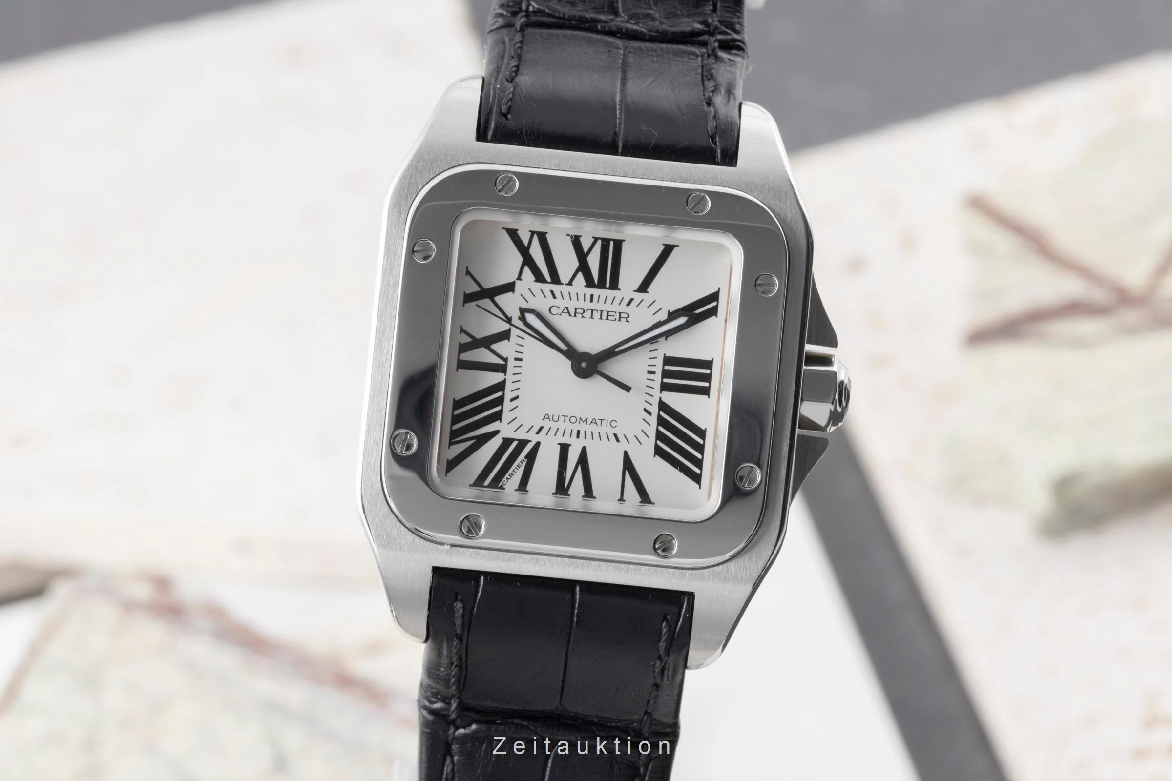 Cartier Santos 100 steel automatic men's watch W20106X8  [2505643] - Image 2