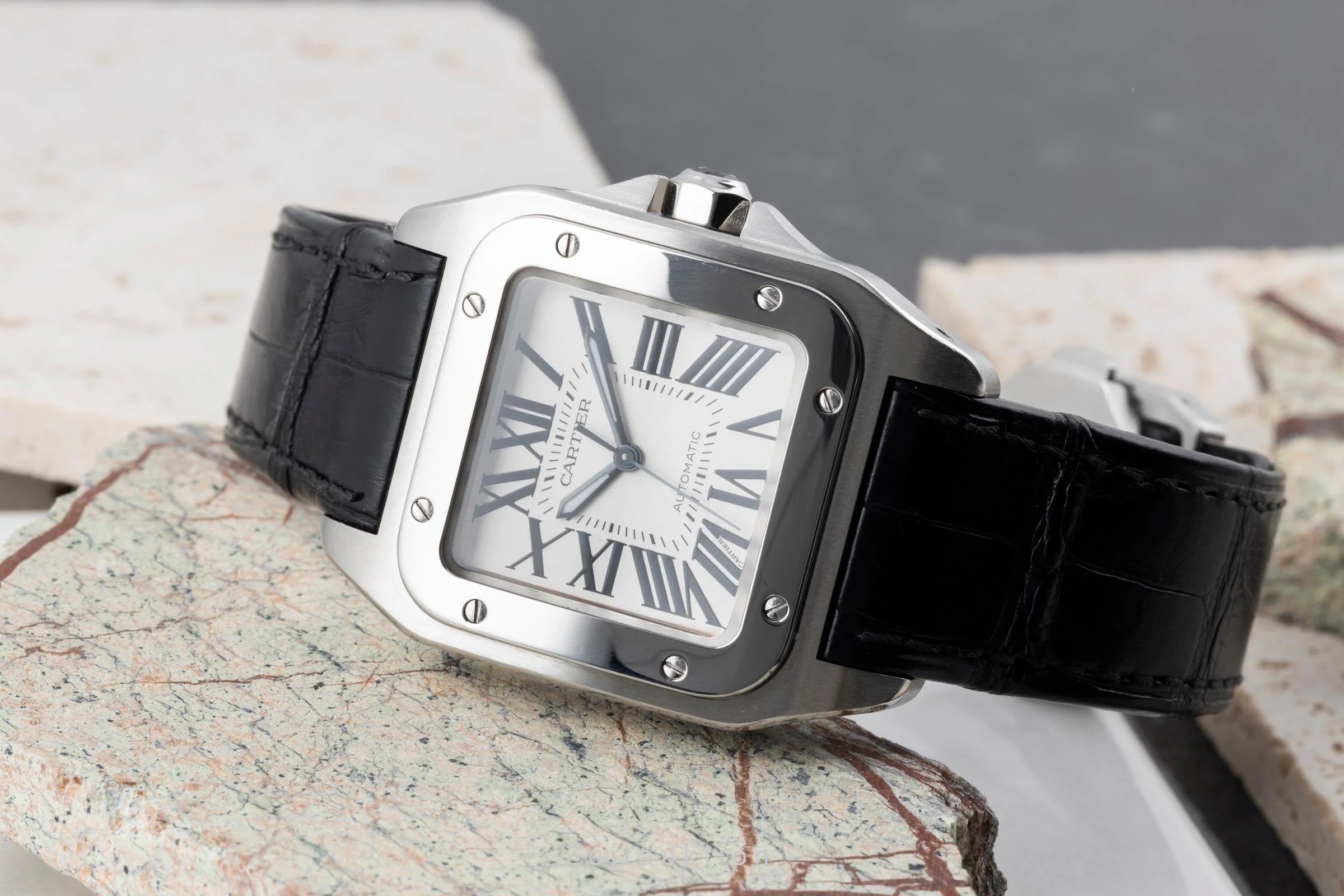 Cartier Santos 100 steel automatic men's watch W20106X8  [2505643] - Image 3