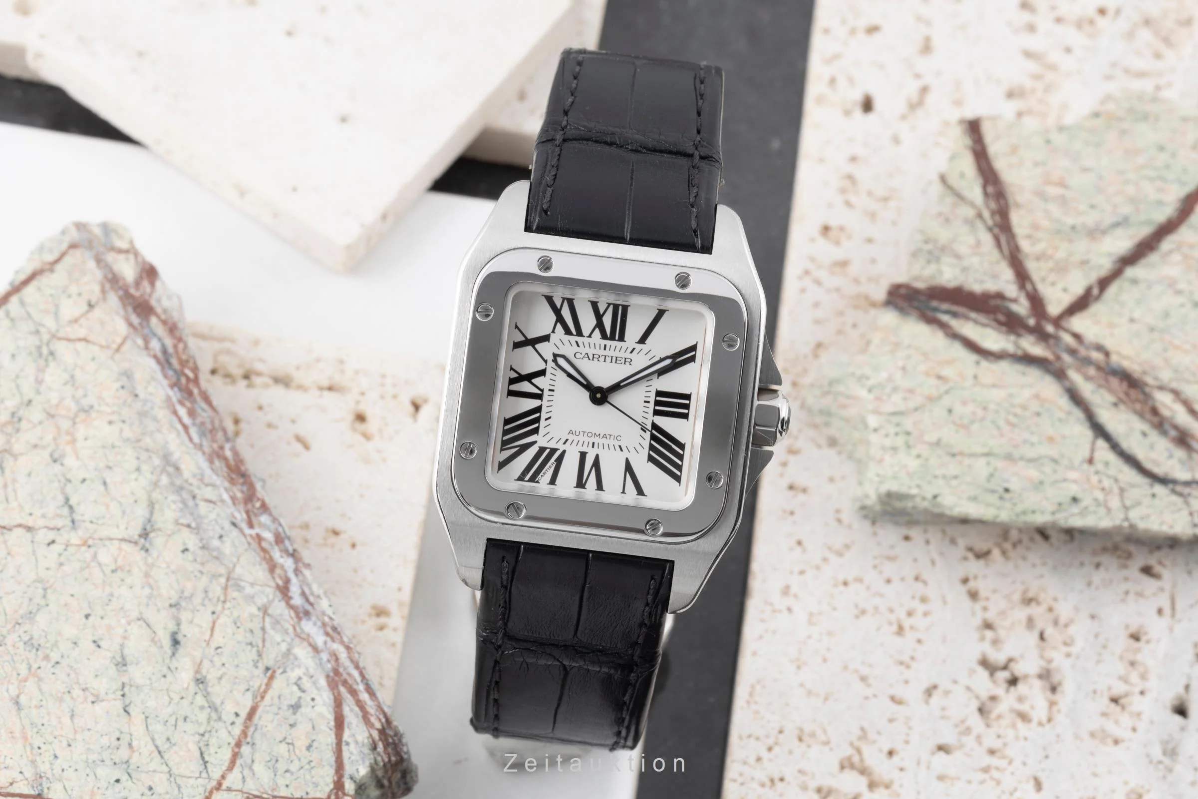 Cartier Santos 100 steel automatic men's watch W20106X8  [2505643] - Image 4