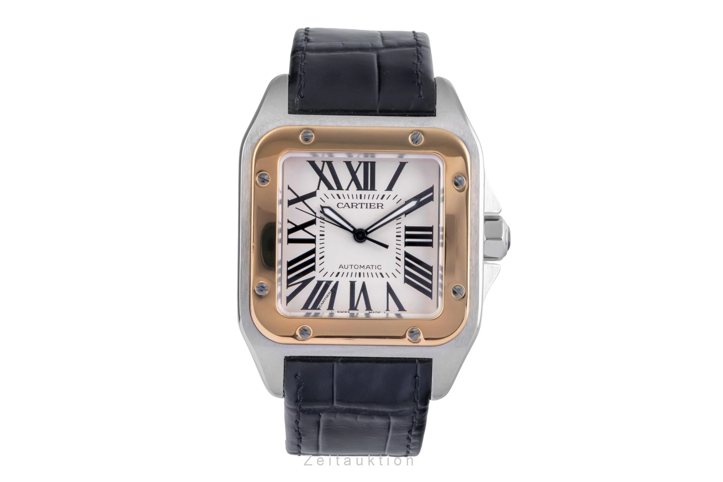 Cartier Santos 100 steel / gold automatic men's watch W20072X7  [2504420] - Image 5
