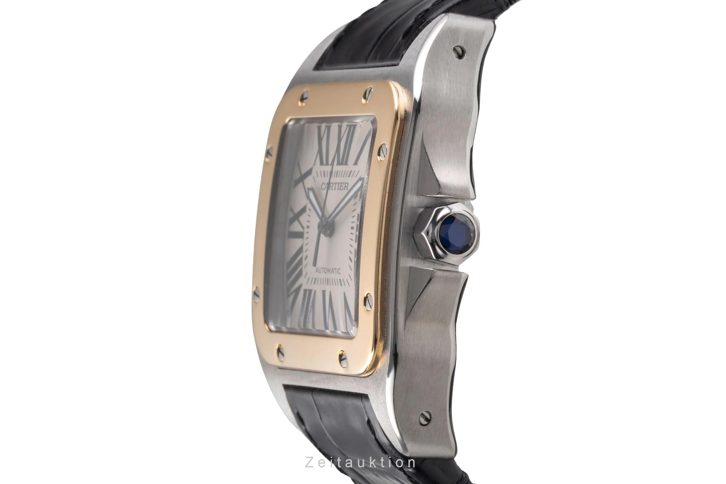 Cartier Santos 100 steel / gold automatic men's watch W20072X7  [2504420] - Image 7