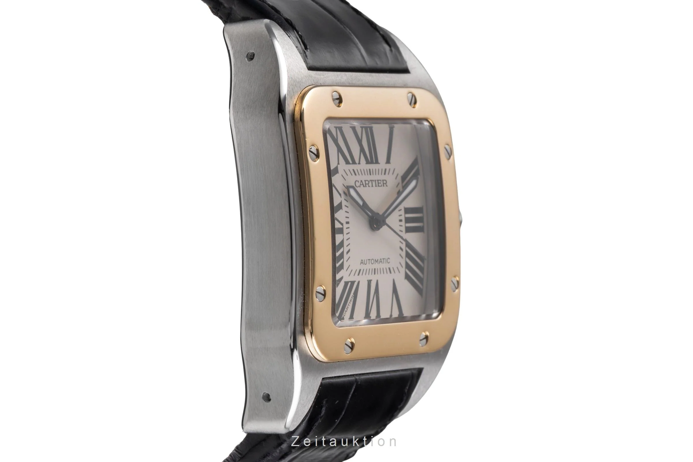 Cartier Santos 100 steel / gold automatic men's watch W20072X7  [2504420] - Image 8