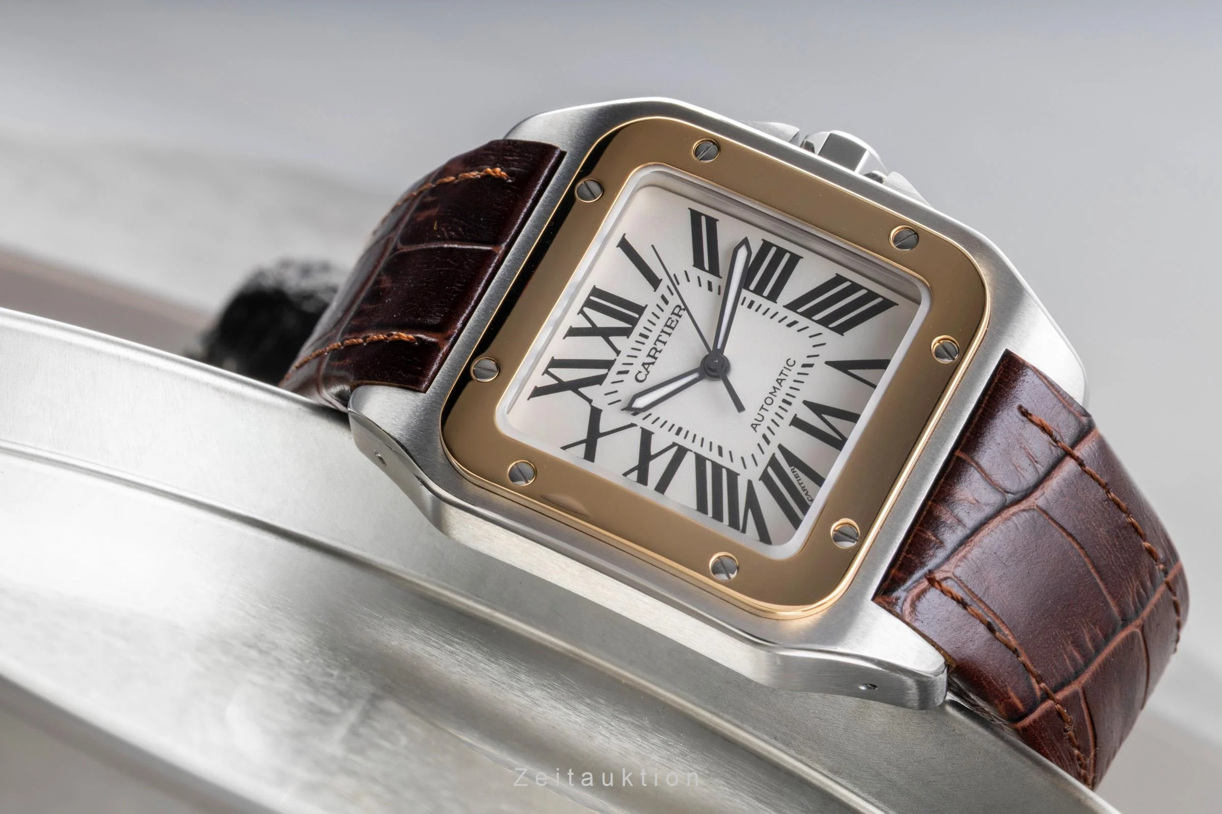 Cartier Santos 100 steel / gold automatic men's watch W20077X7  [2505262] - Image 14