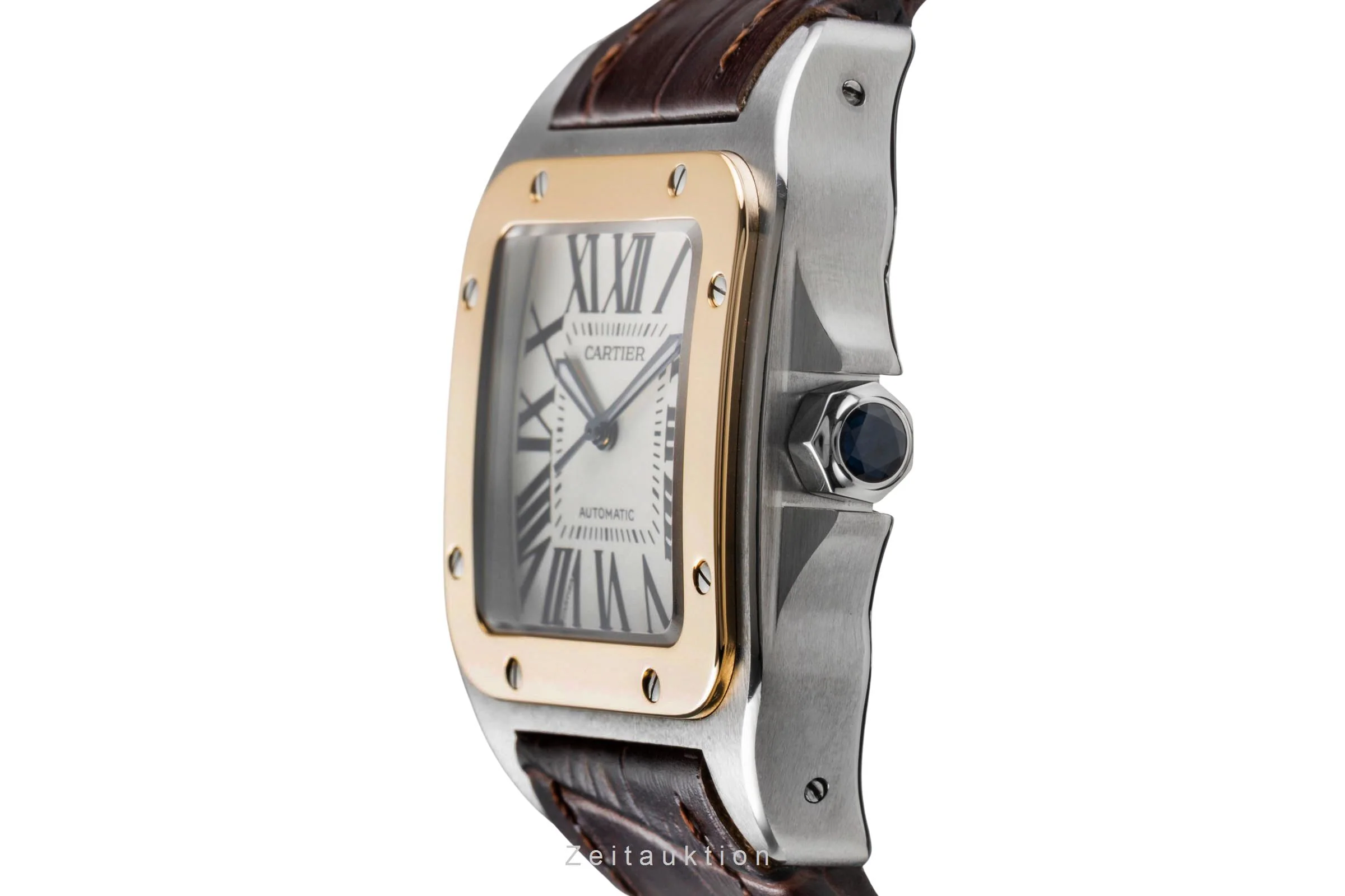 Cartier Santos 100 steel / gold automatic men's watch W20077X7  [2505262] - Image 7