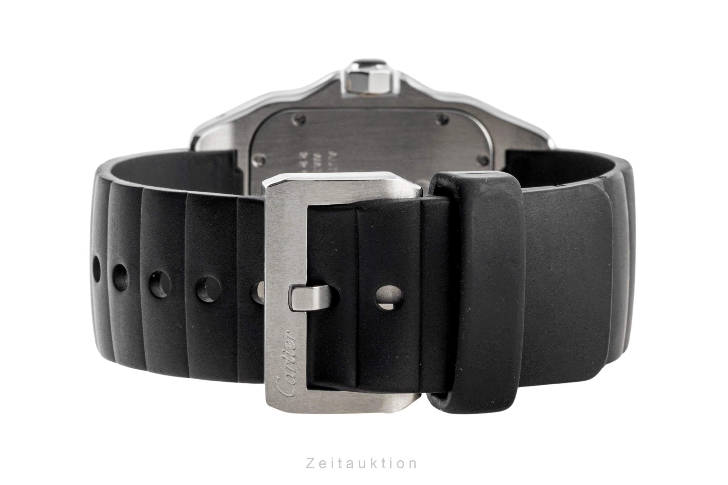 Cartier Santos 100 Steel / rubber automatic men's watch W20121U2, 2656  [2403311] - Image 13