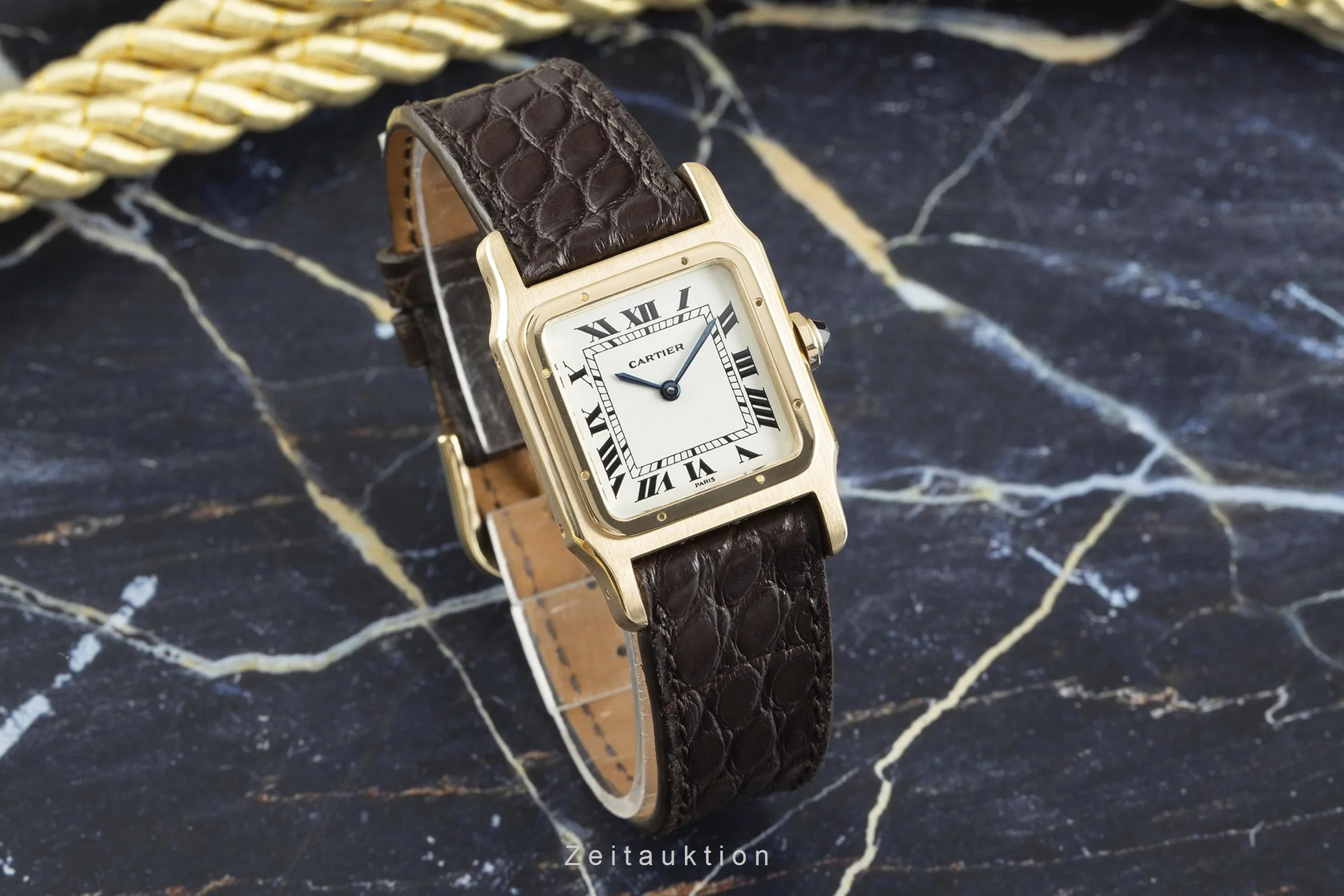 Cartier Santos 18 ct gold manual winding women's watch 15751 VP: 14000EUR Vintage  [2109000] - Image 3