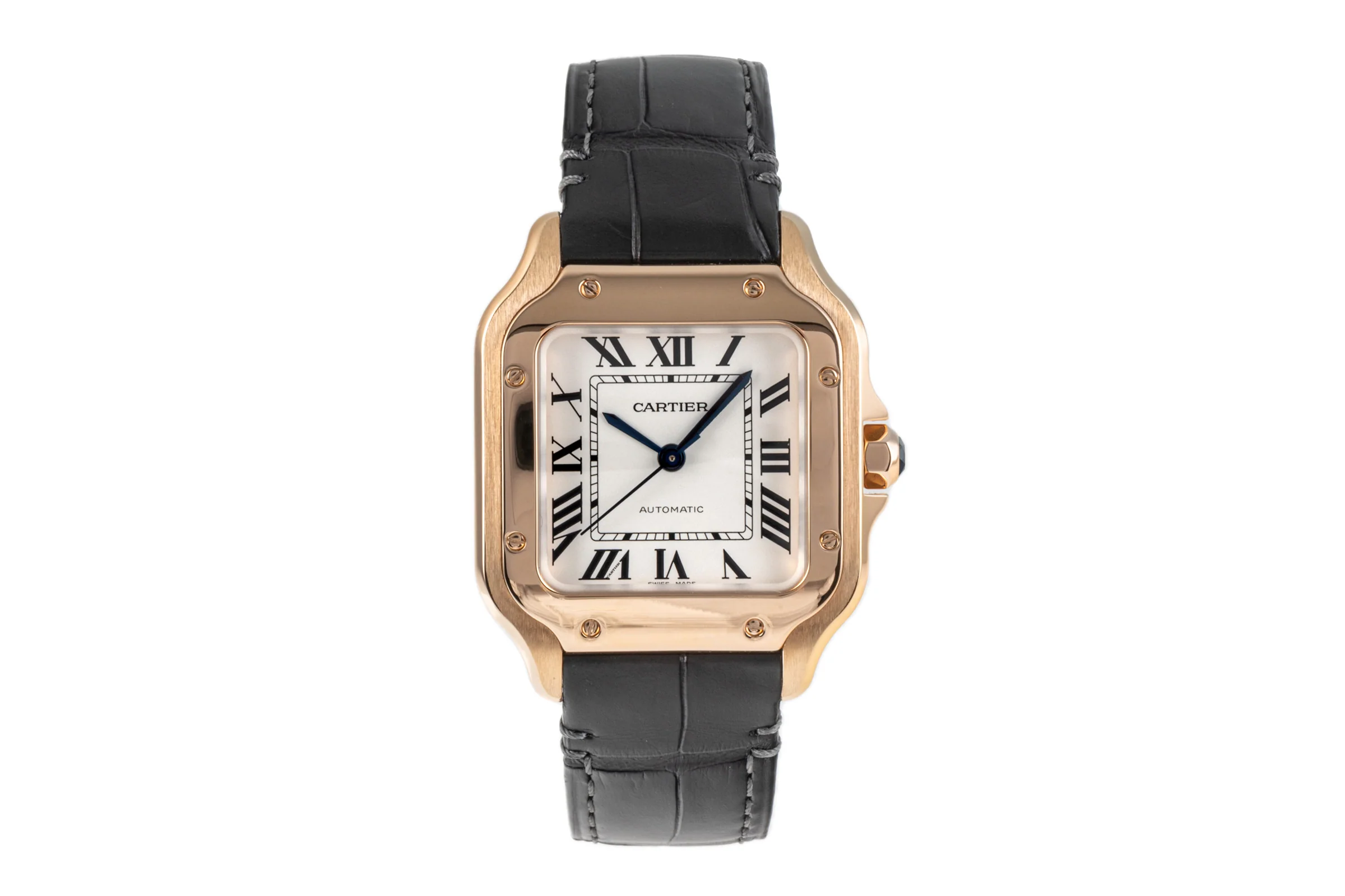 Cartier Santos 18 ct red gold automatic men's watch 4074, WGSA0012  [2204910] - Image 4
