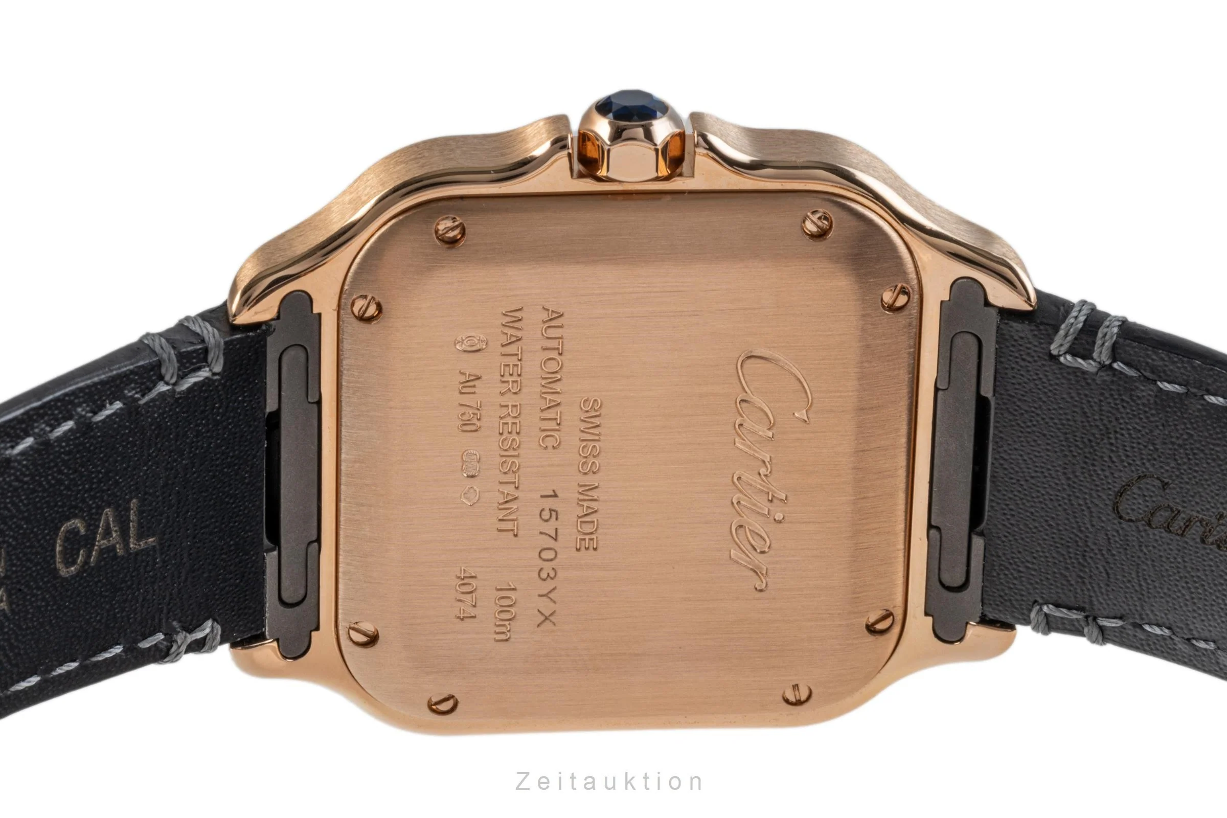 Cartier Santos 18 ct red gold automatic men's watch 4074, WGSA0012  [2204910] - Image 9