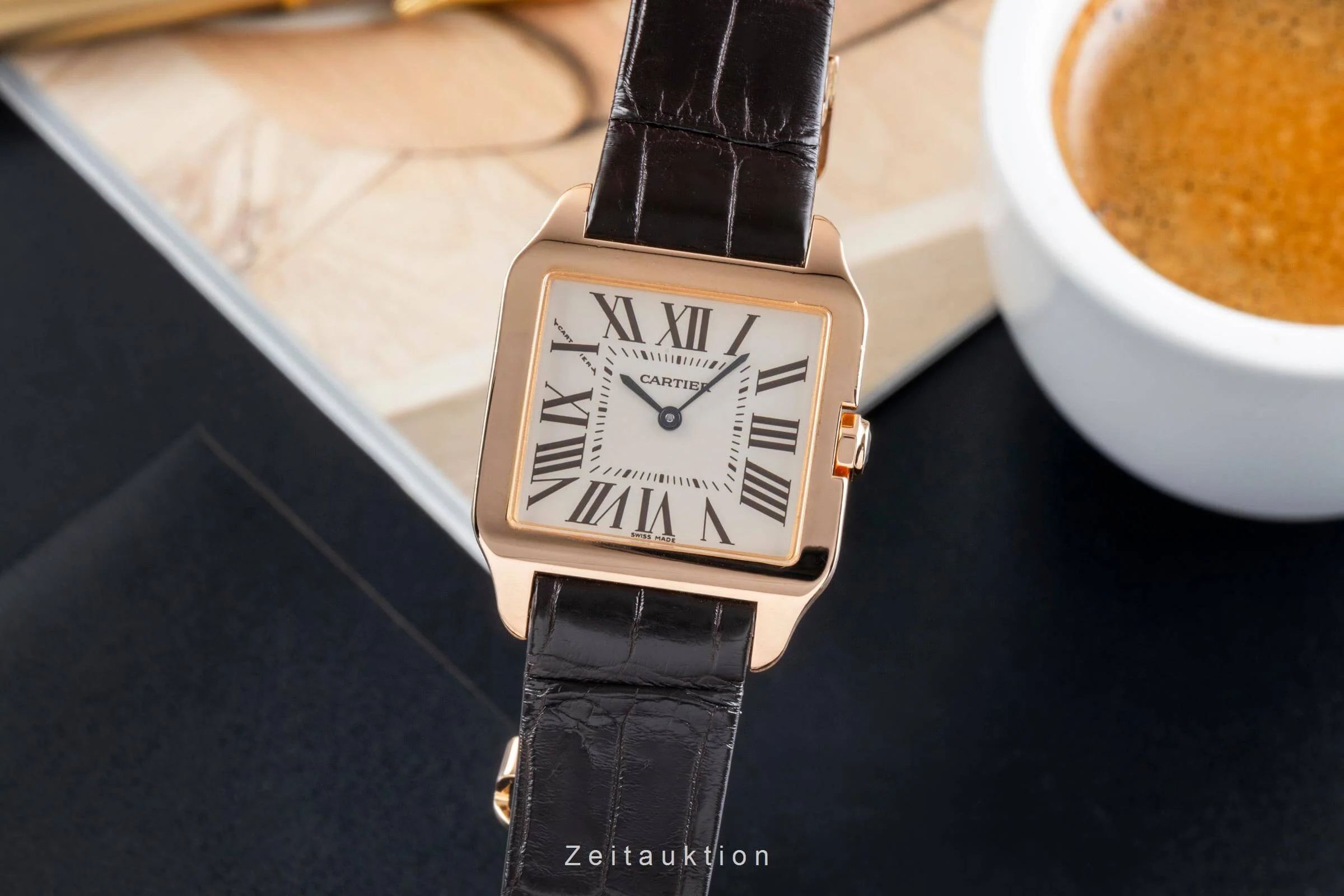 Cartier Santos Dumont 18 ct red gold quartz men's watch W2009251,2788  [2500275] - Image 2