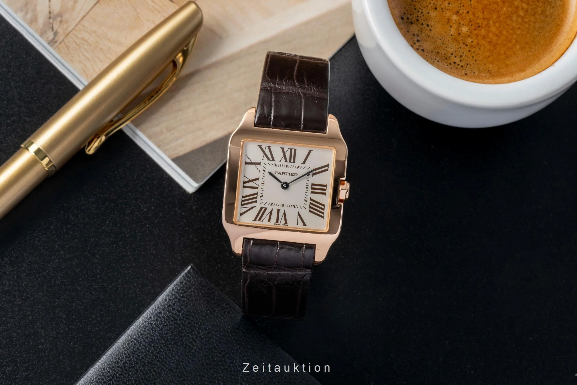 Cartier Santos Dumont 18 ct red gold quartz men's watch W2009251,2788  [2500275] - Image 4