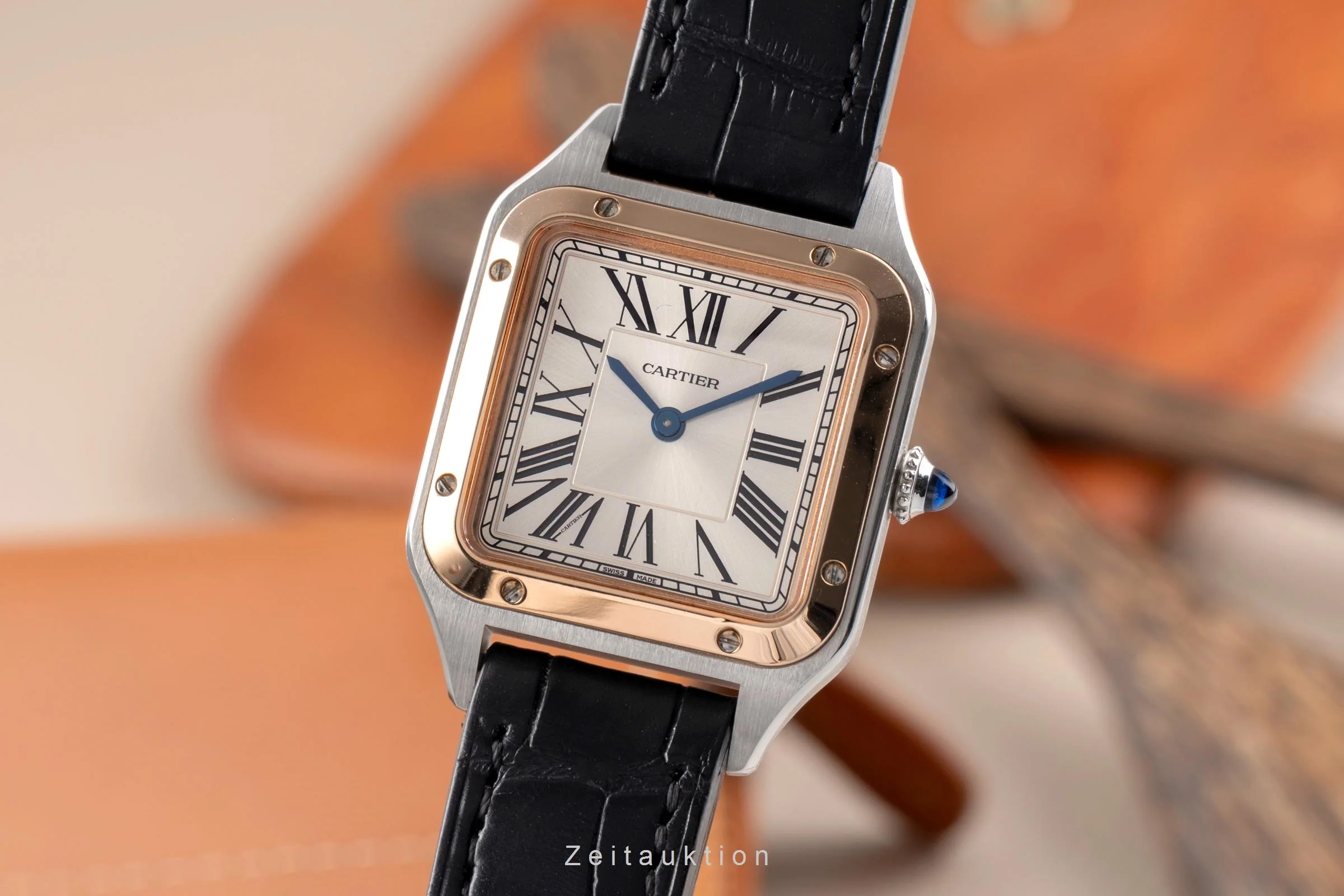 Cartier Santos Dumont steel / gold quartz men's watch W2SA0012  [2505273] - Image 2