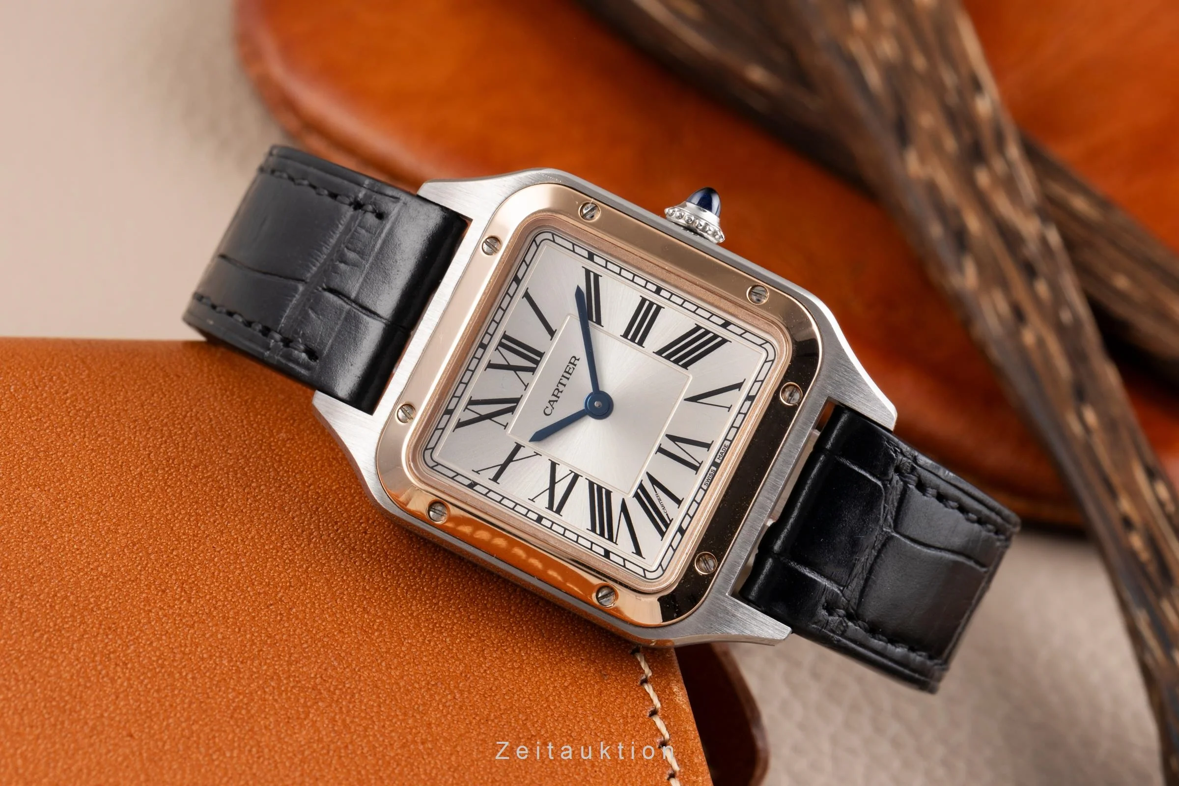 Cartier Santos Dumont steel / gold quartz men's watch W2SA0012  [2505273] - Image 3