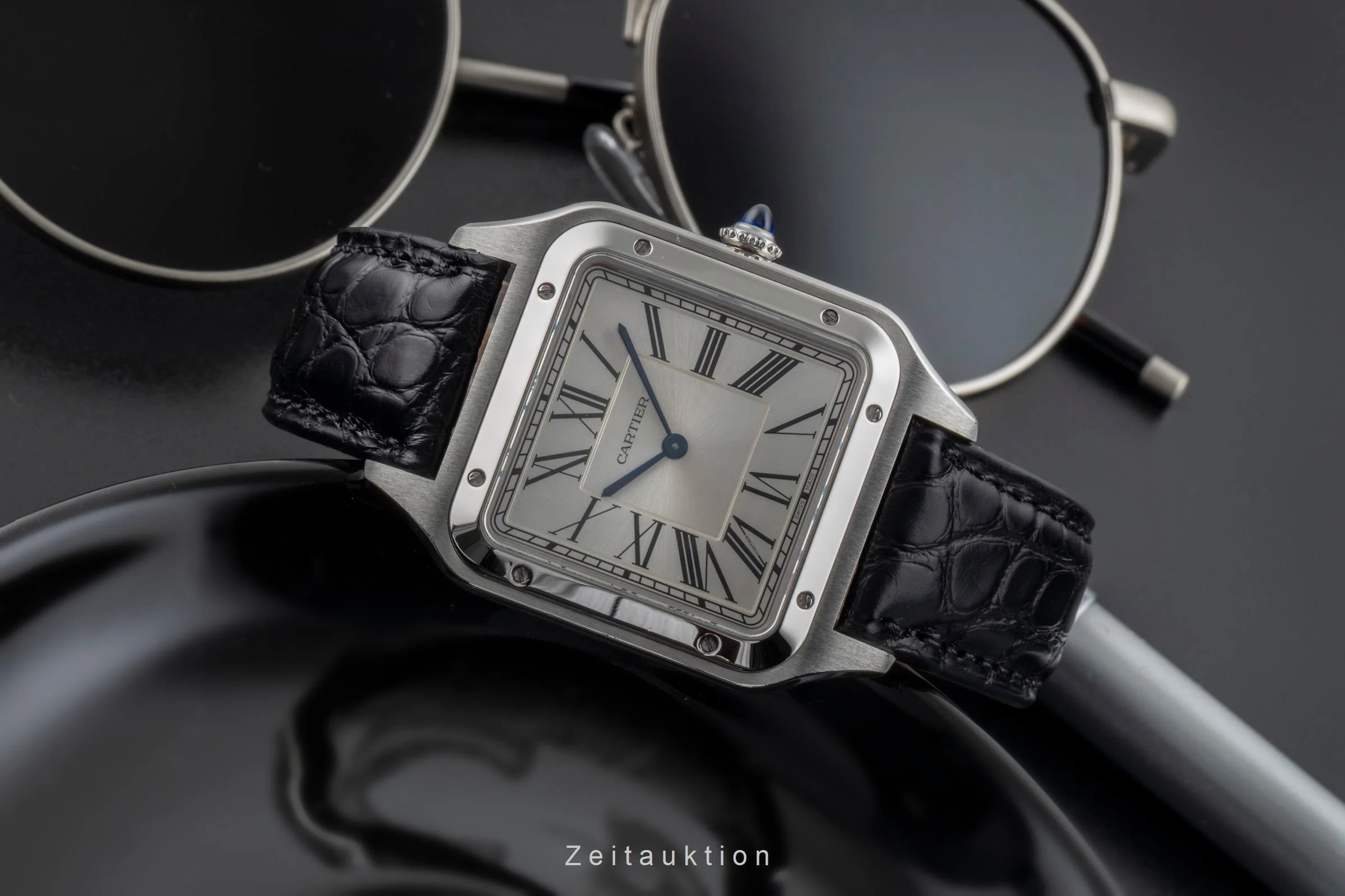 Cartier Santos Dumont steel manual winding men's watch WSSA0032  [2506314] - Image 3
