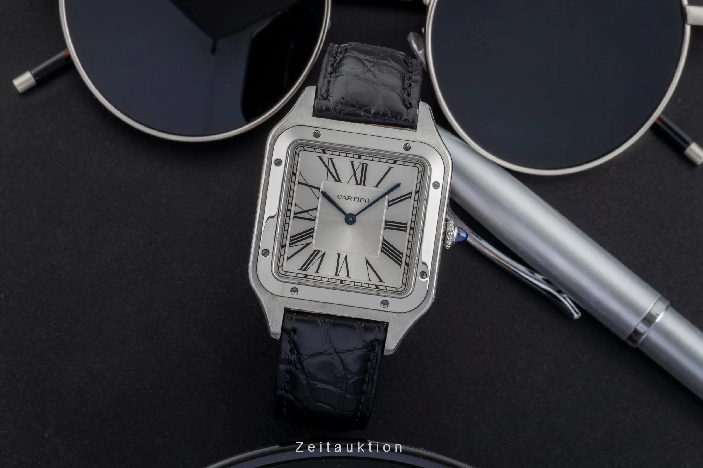 Cartier Santos Dumont steel manual winding men's watch WSSA0032  [2506314] - Image 4