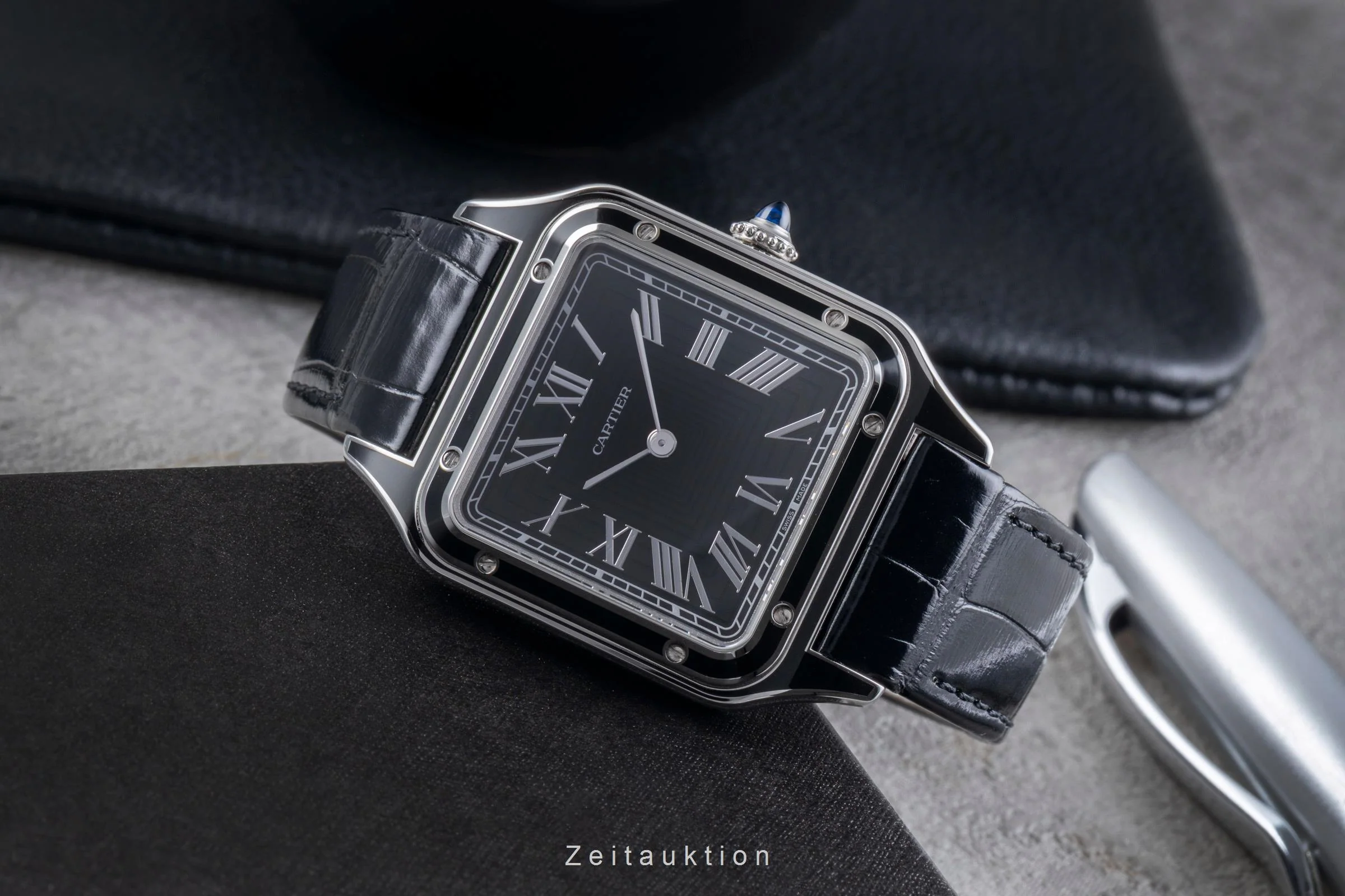 Cartier Santos Dumont steel manual winding men's watch WSSA0046  [2506349] - Image 3