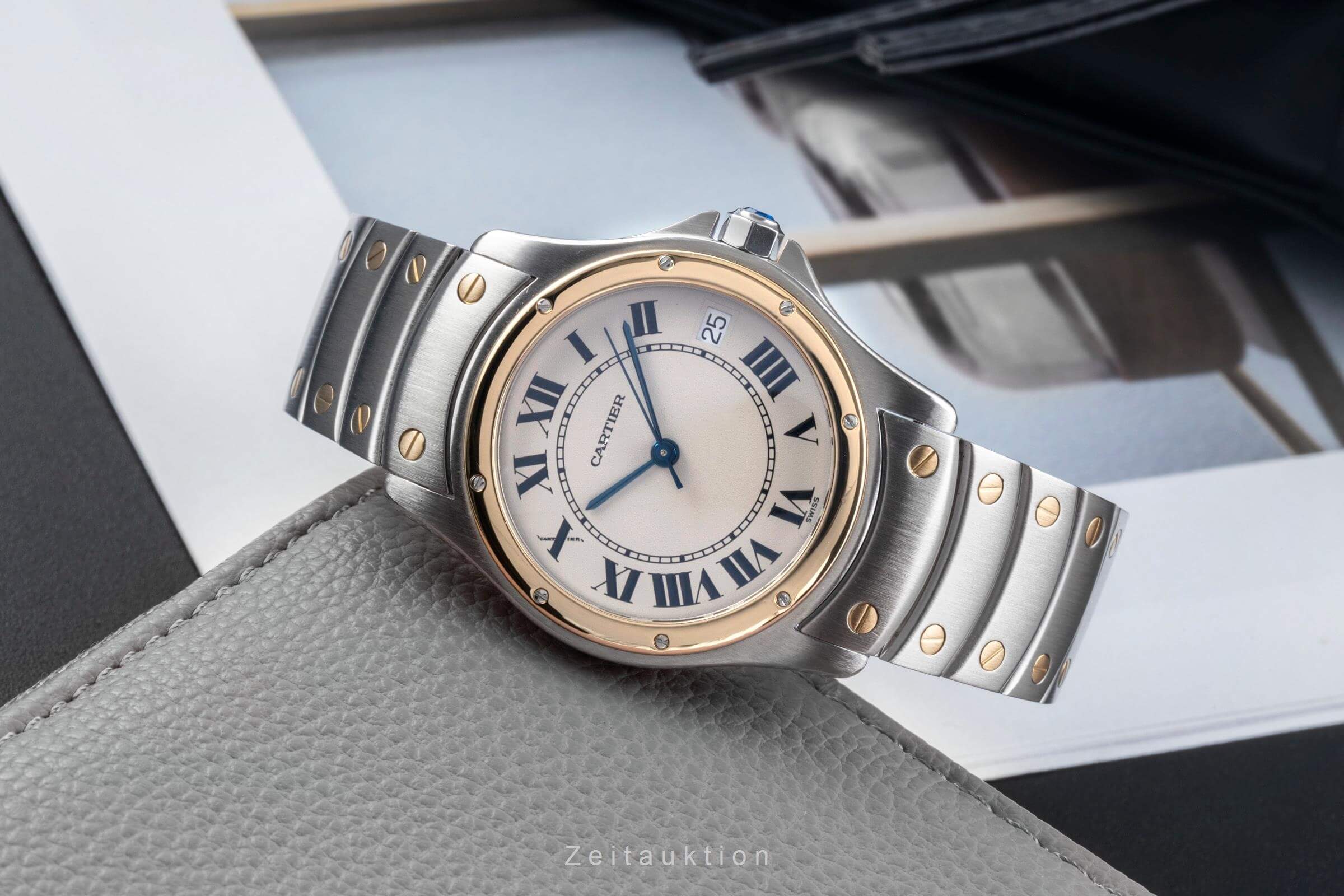 Cartier Santos Ronde steel / gold automatic men's watch W20036R3  [2406385] - Image 2