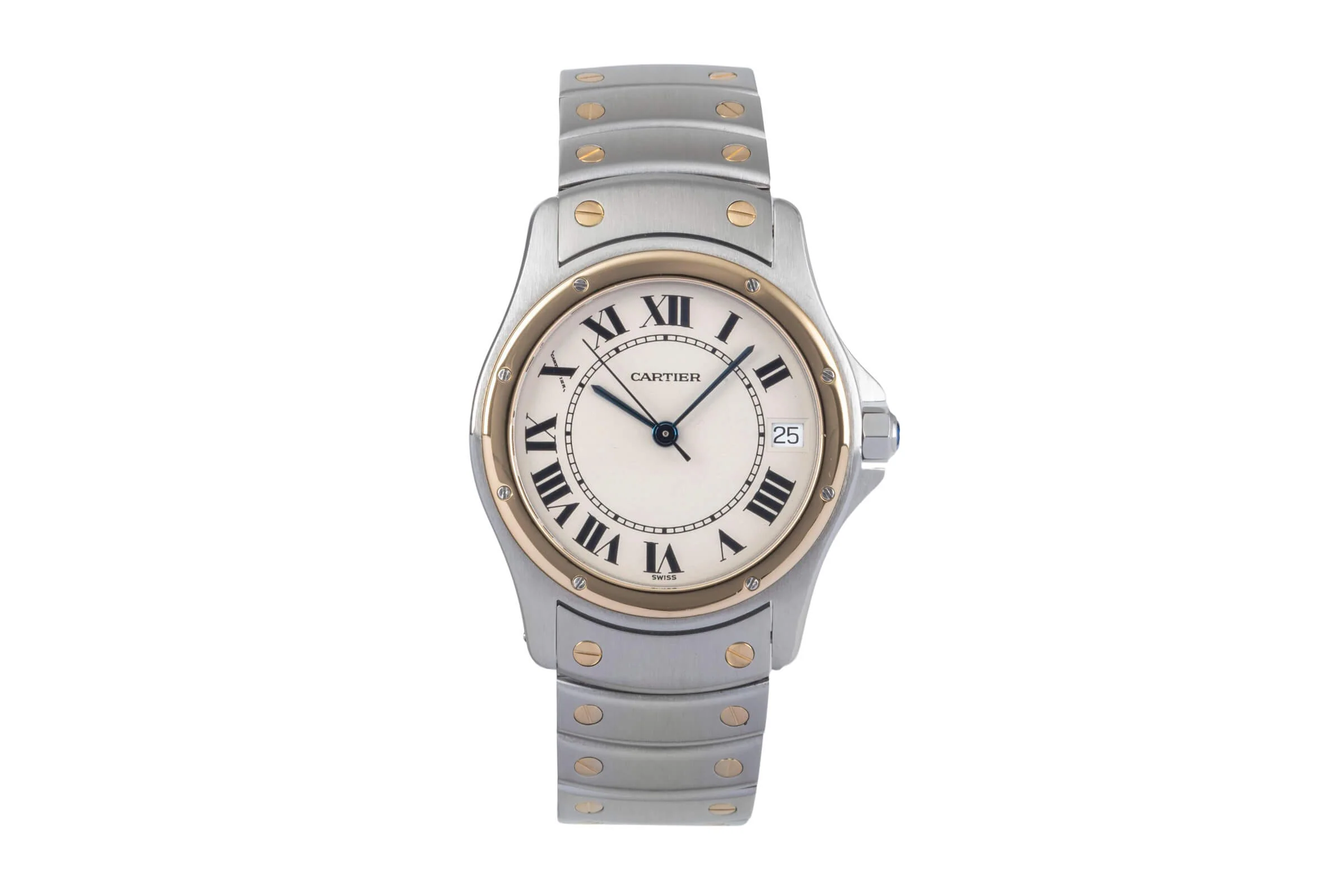 Cartier Santos Ronde steel / gold automatic men's watch W20036R3  [2406385] - Image 4