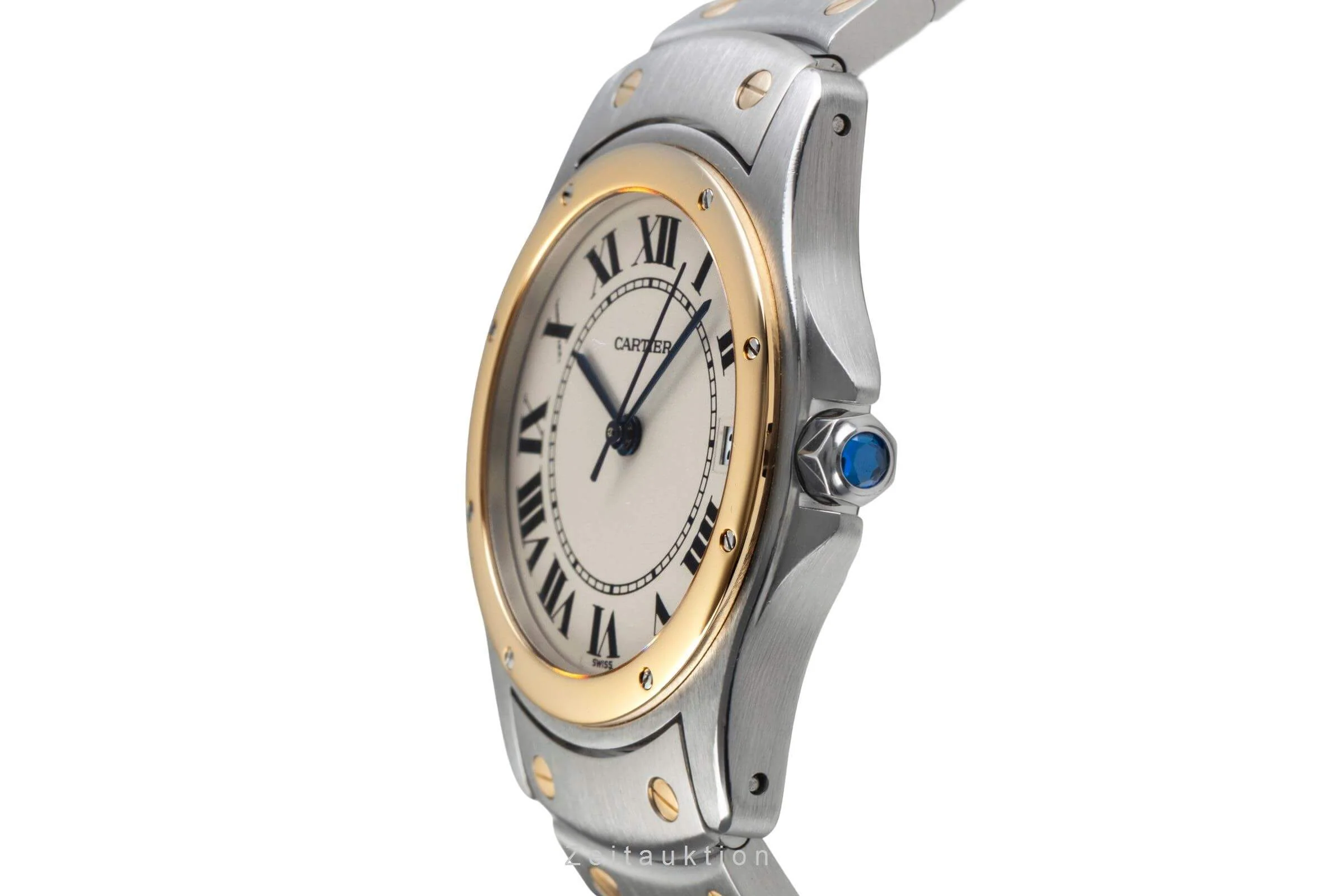 Cartier Santos Ronde steel / gold automatic men's watch W20036R3  [2406385] - Image 6