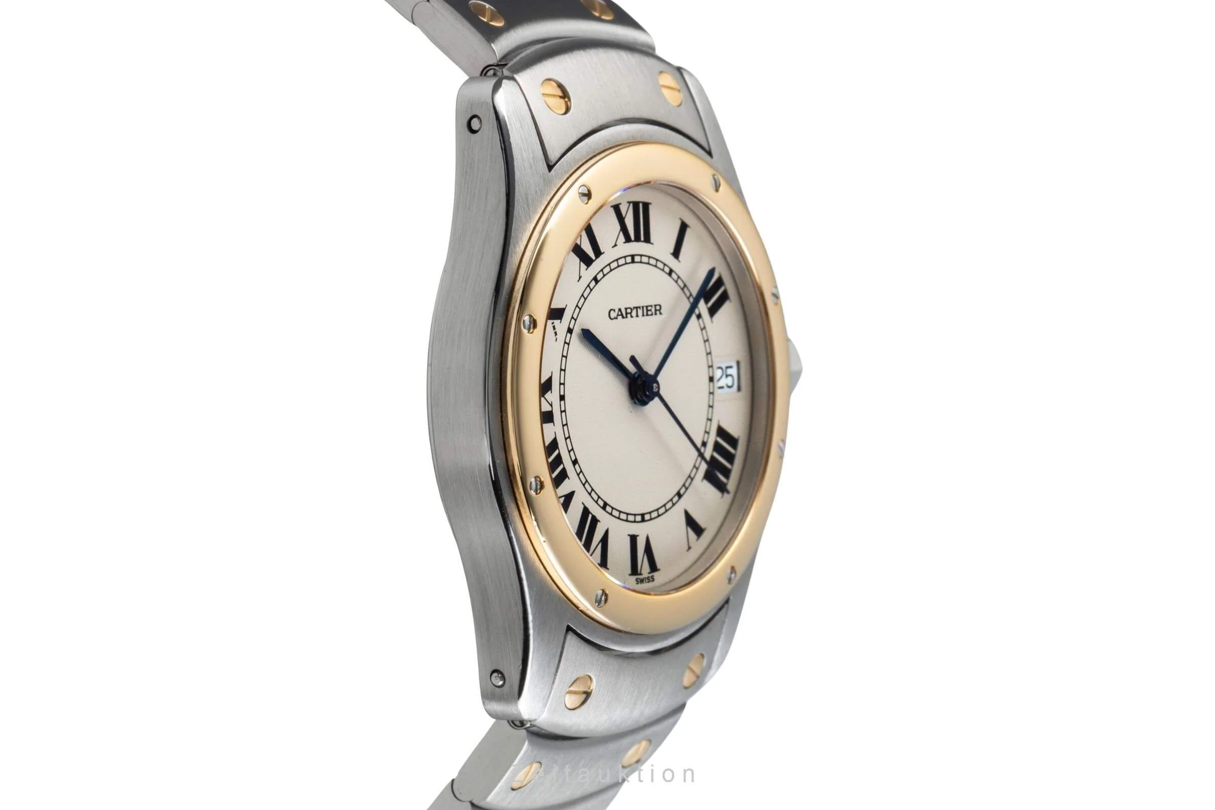 Cartier Santos Ronde steel / gold automatic men's watch W20036R3  [2406385] - Image 7