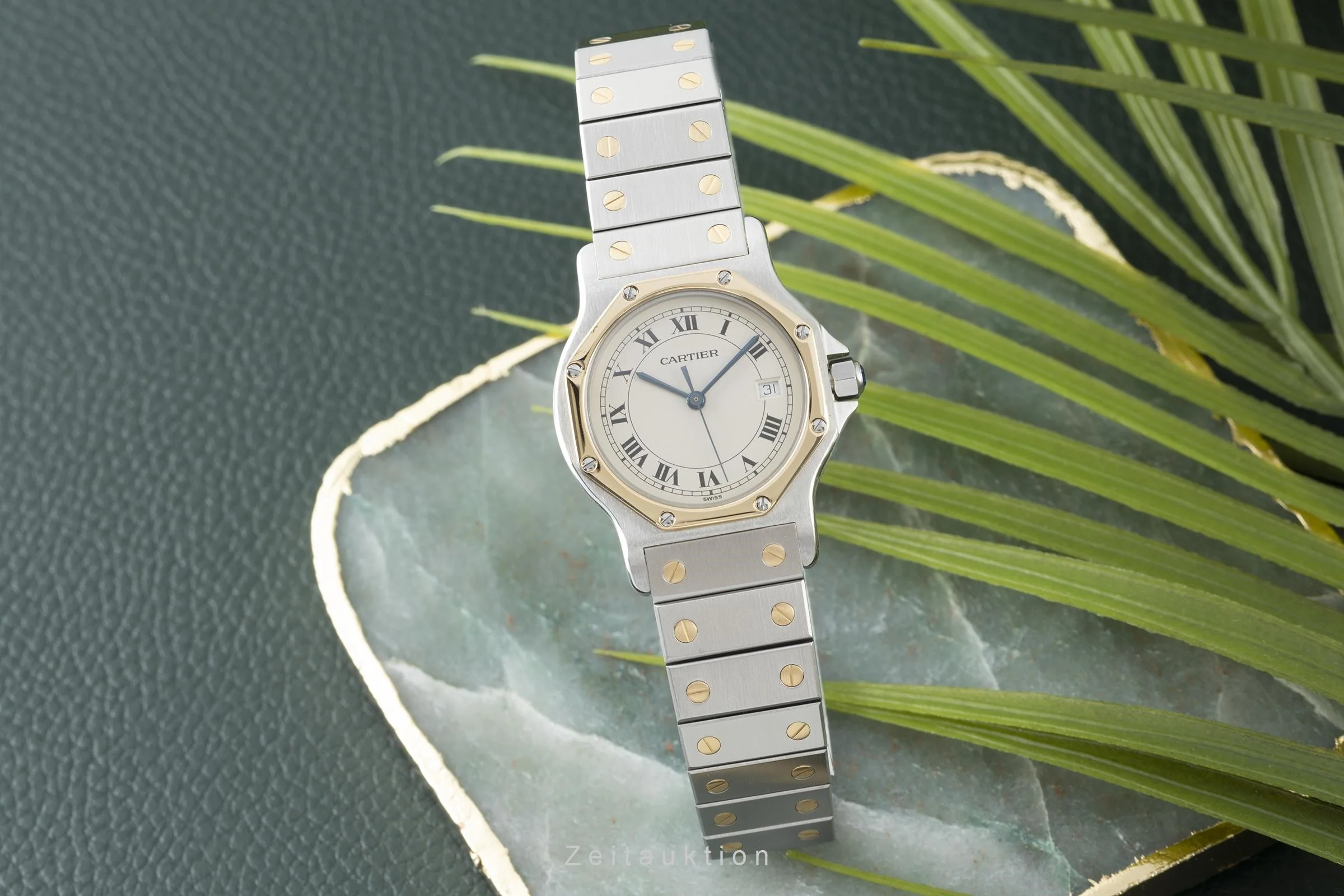 Cartier Santos Ronde steel / gold quartz women's watch 187902  [2204091] - Image 3