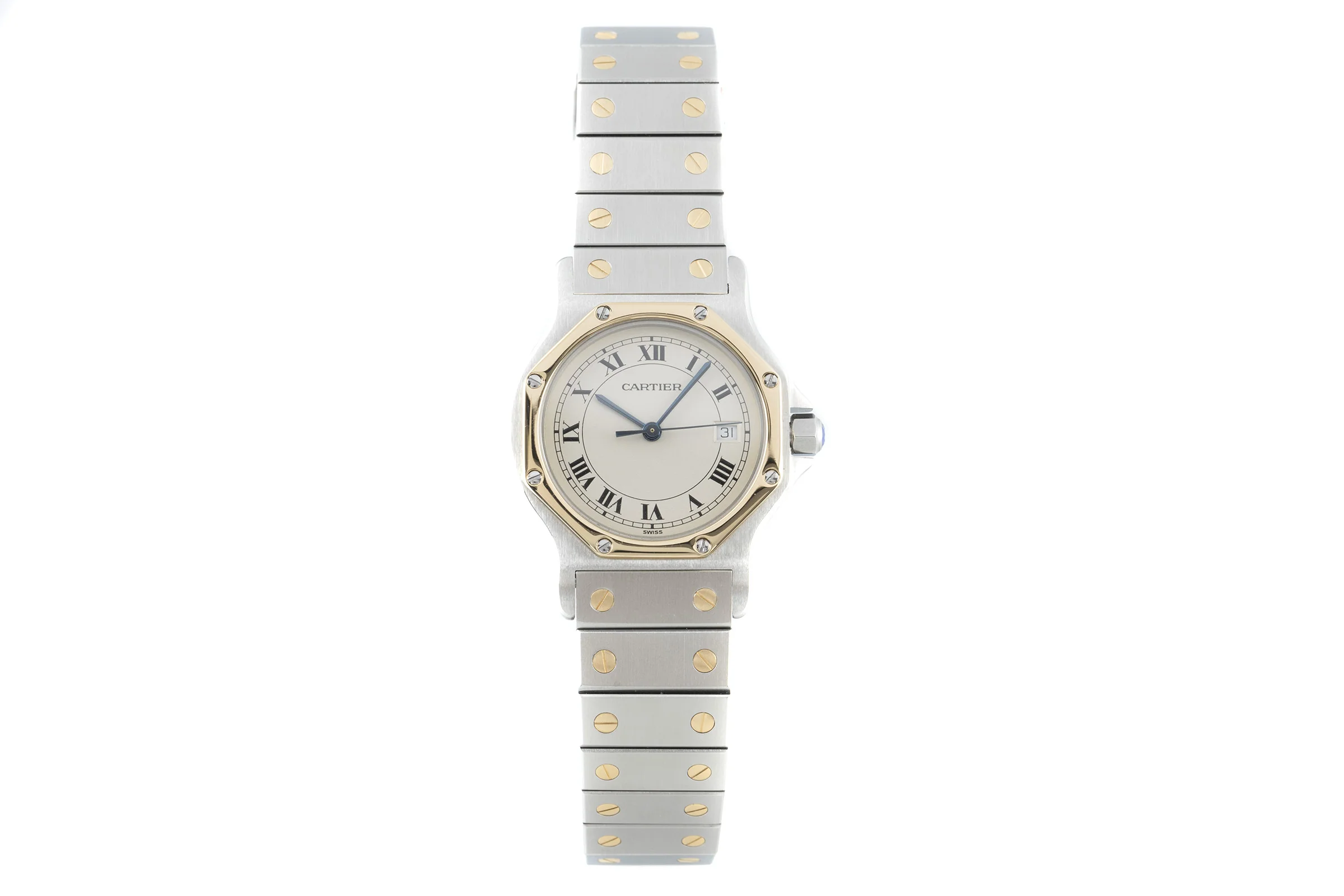 Cartier Santos Ronde steel / gold quartz women's watch 187902  [2204091] - Image 4