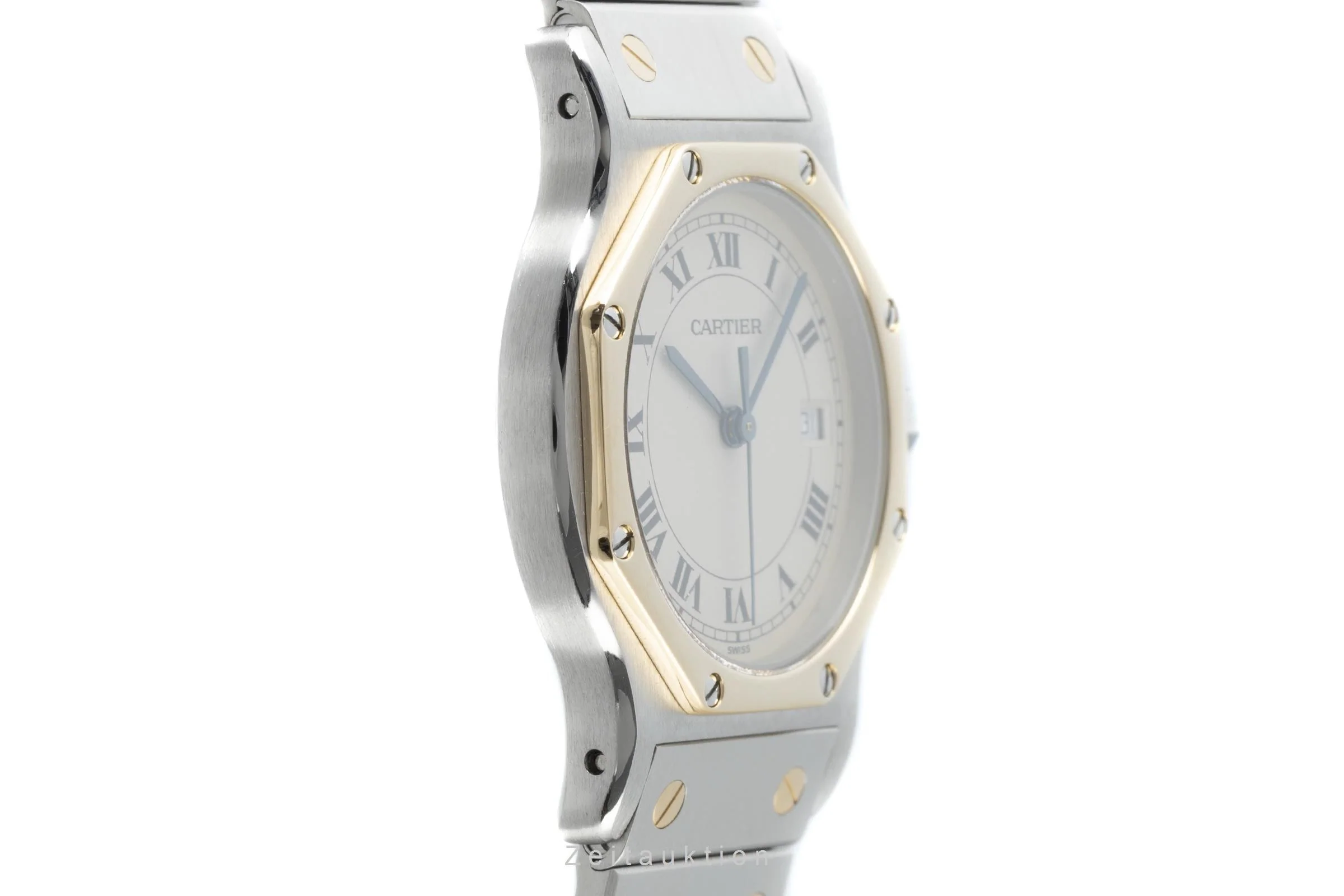 Cartier Santos Ronde steel / gold quartz women's watch 187902  [2204091] - Image 7