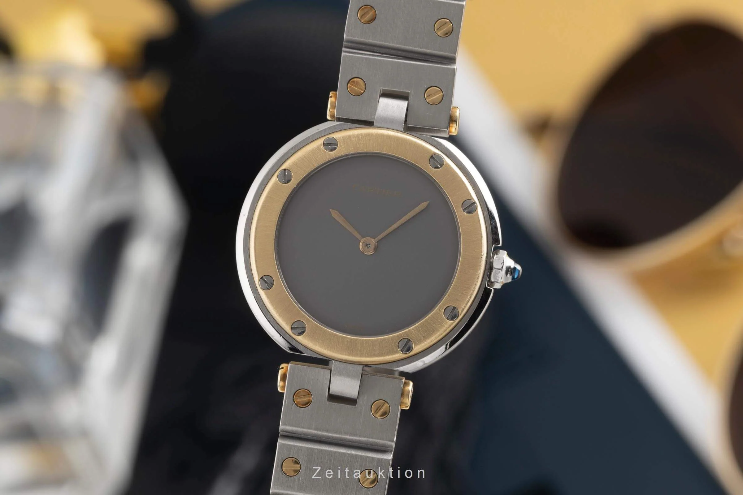 Cartier Santos Ronde steel / gold quartz women's watch 8191  [2501491] - Image 2