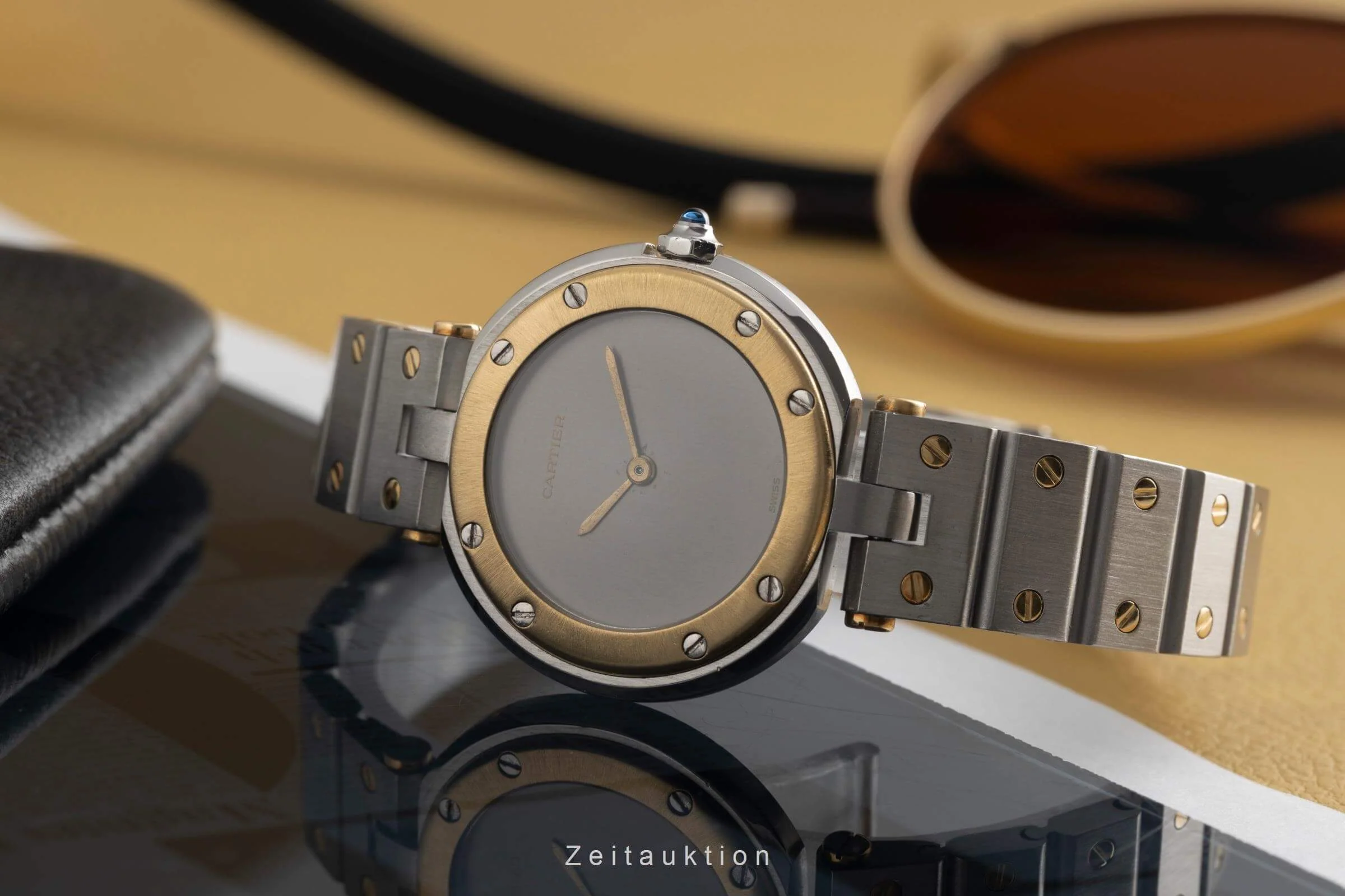 Cartier Santos Ronde steel / gold quartz women's watch 8191  [2501491] - Image 3