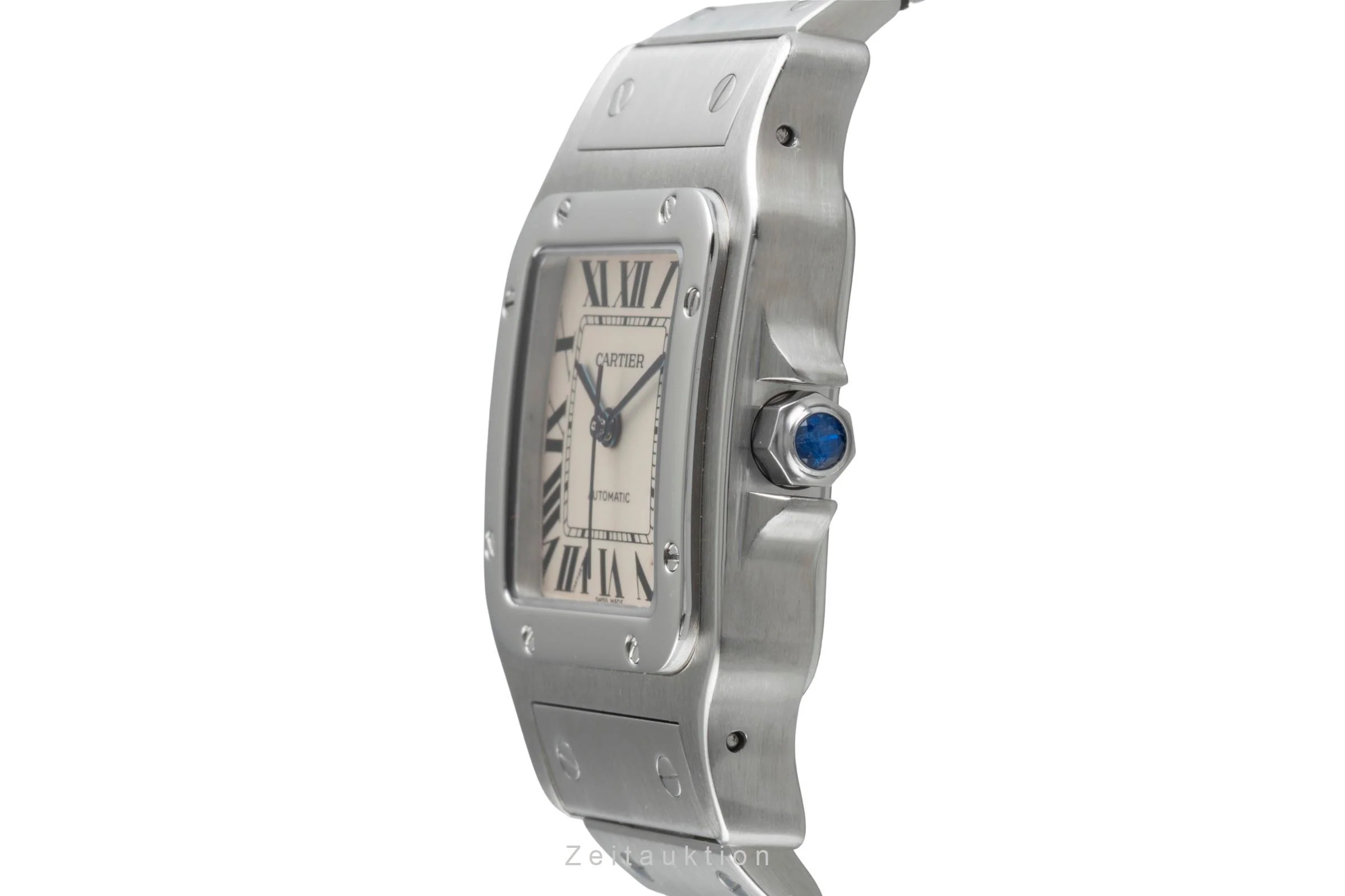 Cartier Santos steel automatic men's watch 2823  [2504987] - Image 7