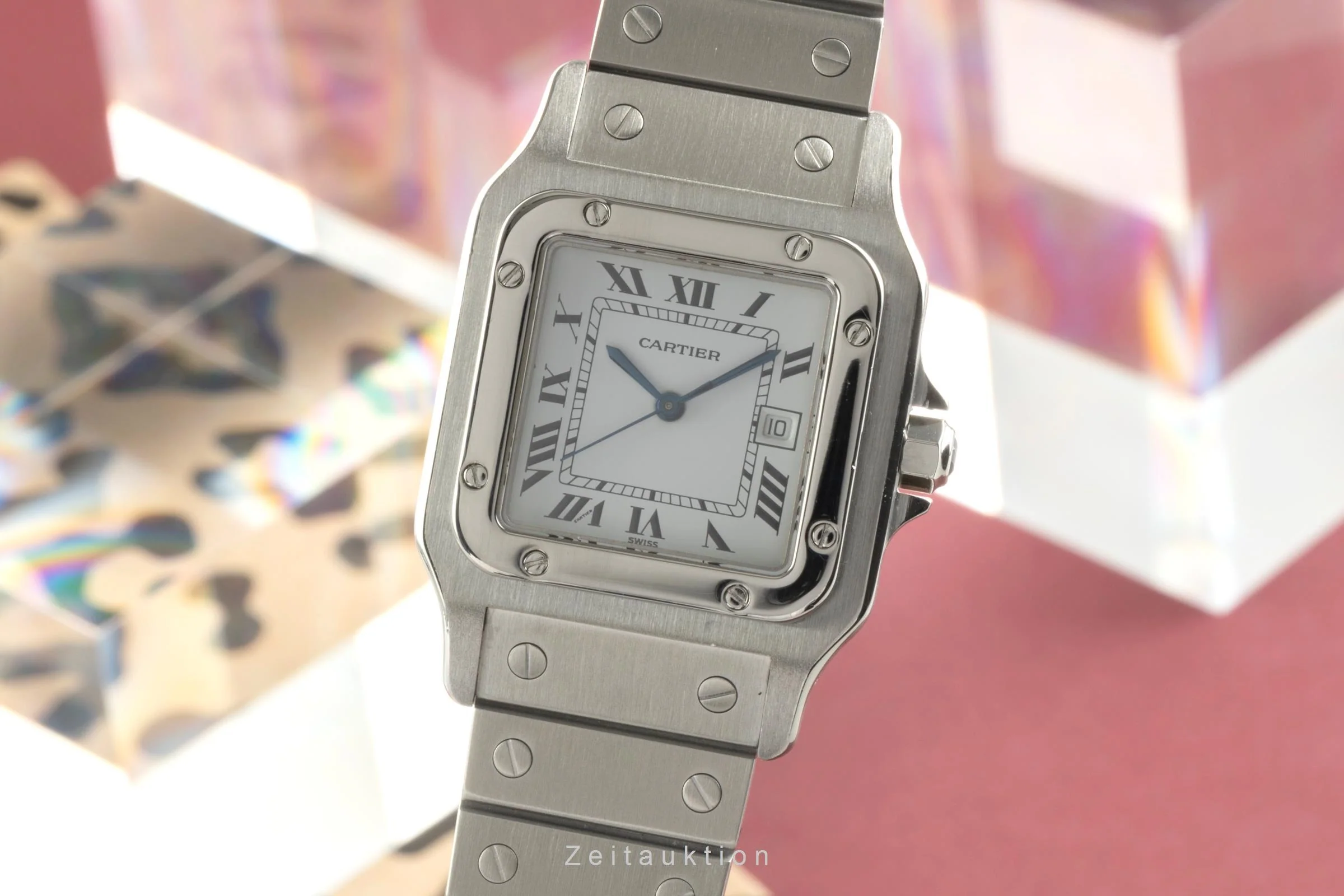 Cartier Santos steel automatic men's watch 2960  [2504220] - Image 2