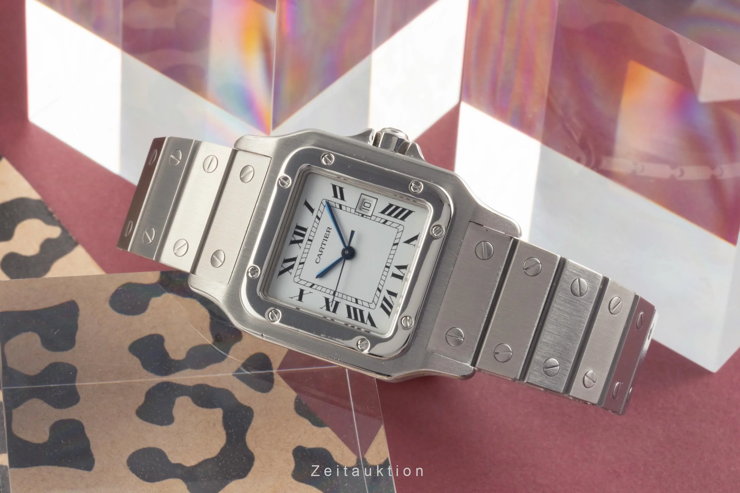 Cartier Santos steel automatic men's watch 2960  [2504220] - Image 3
