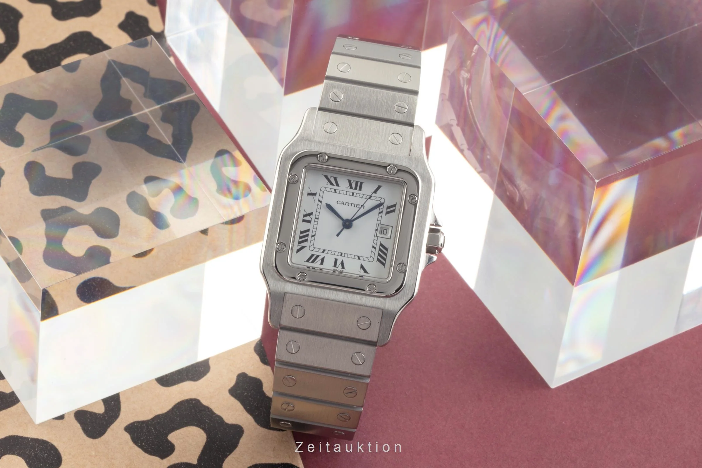 Cartier Santos steel automatic men's watch 2960  [2504220] - Image 4