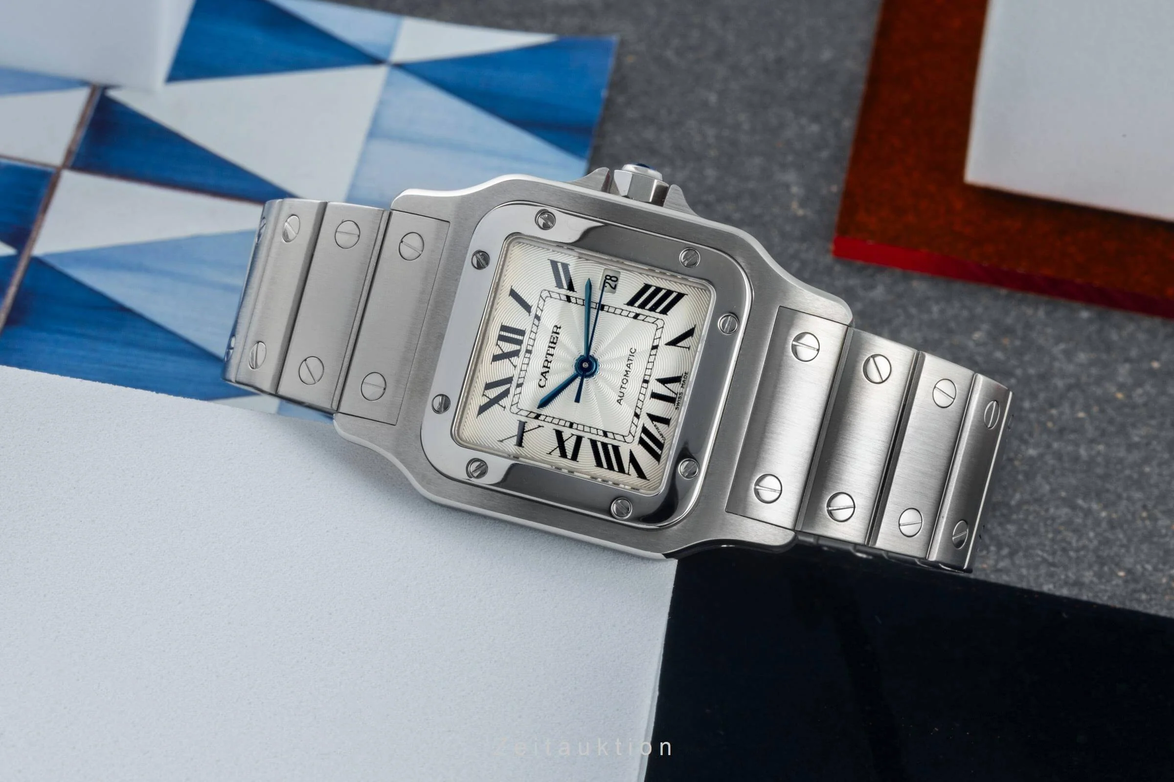 Cartier Santos steel automatic men's watch W20055D6, 2319  [2401734] - Image 2