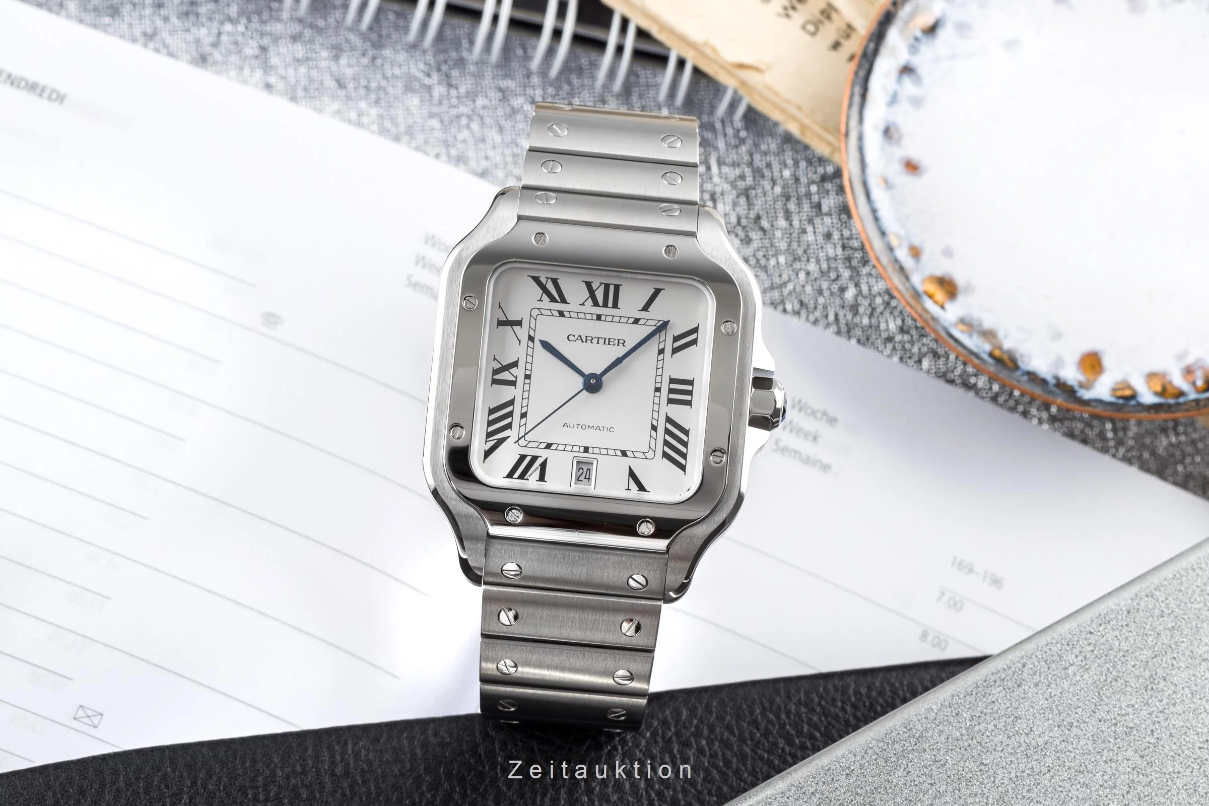 Cartier Santos steel automatic men's watch WSSA0018 LP: 7600EUR  [2203668] - Image 3