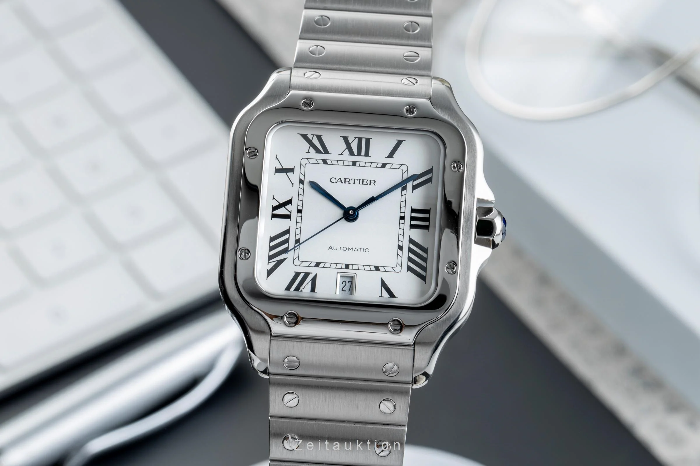 Cartier Santos steel automatic men's watch WSSA0018 LP: 8850EUR  [2504674] - Image 2