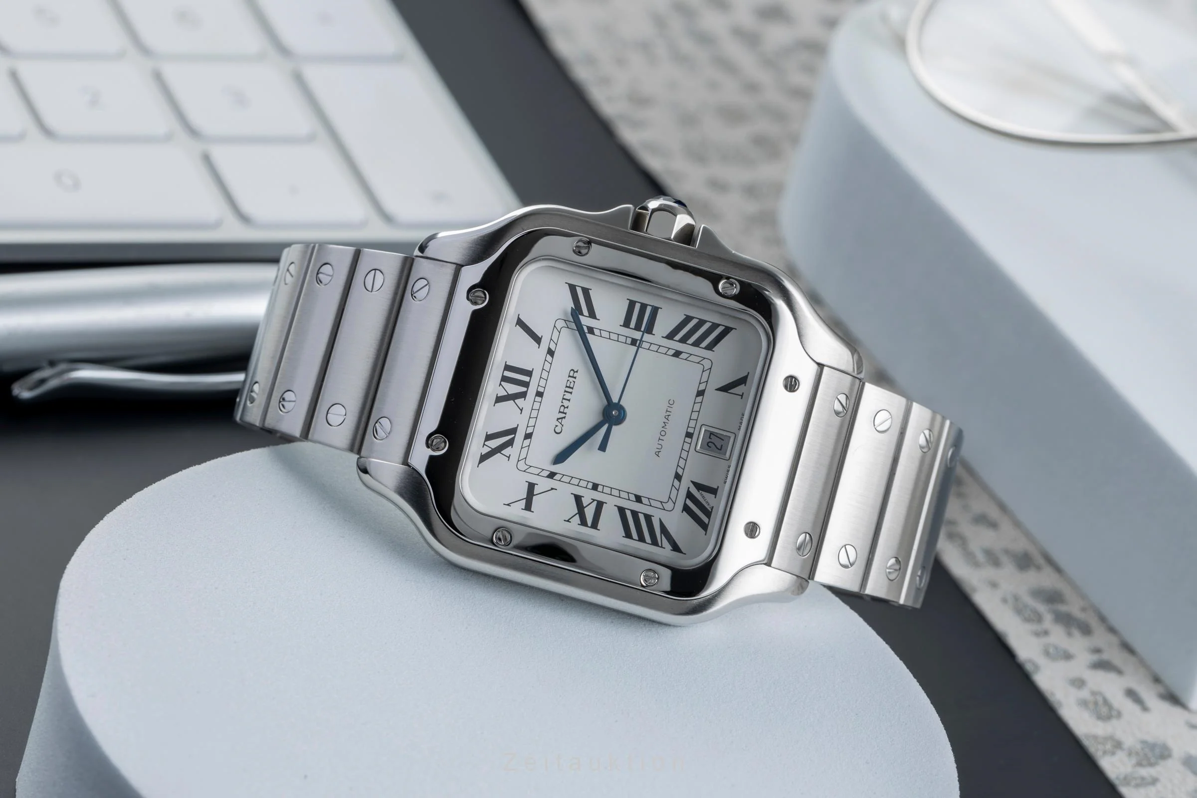 Cartier Santos steel automatic men's watch WSSA0018 LP: 8850EUR  [2504674] - Image 3
