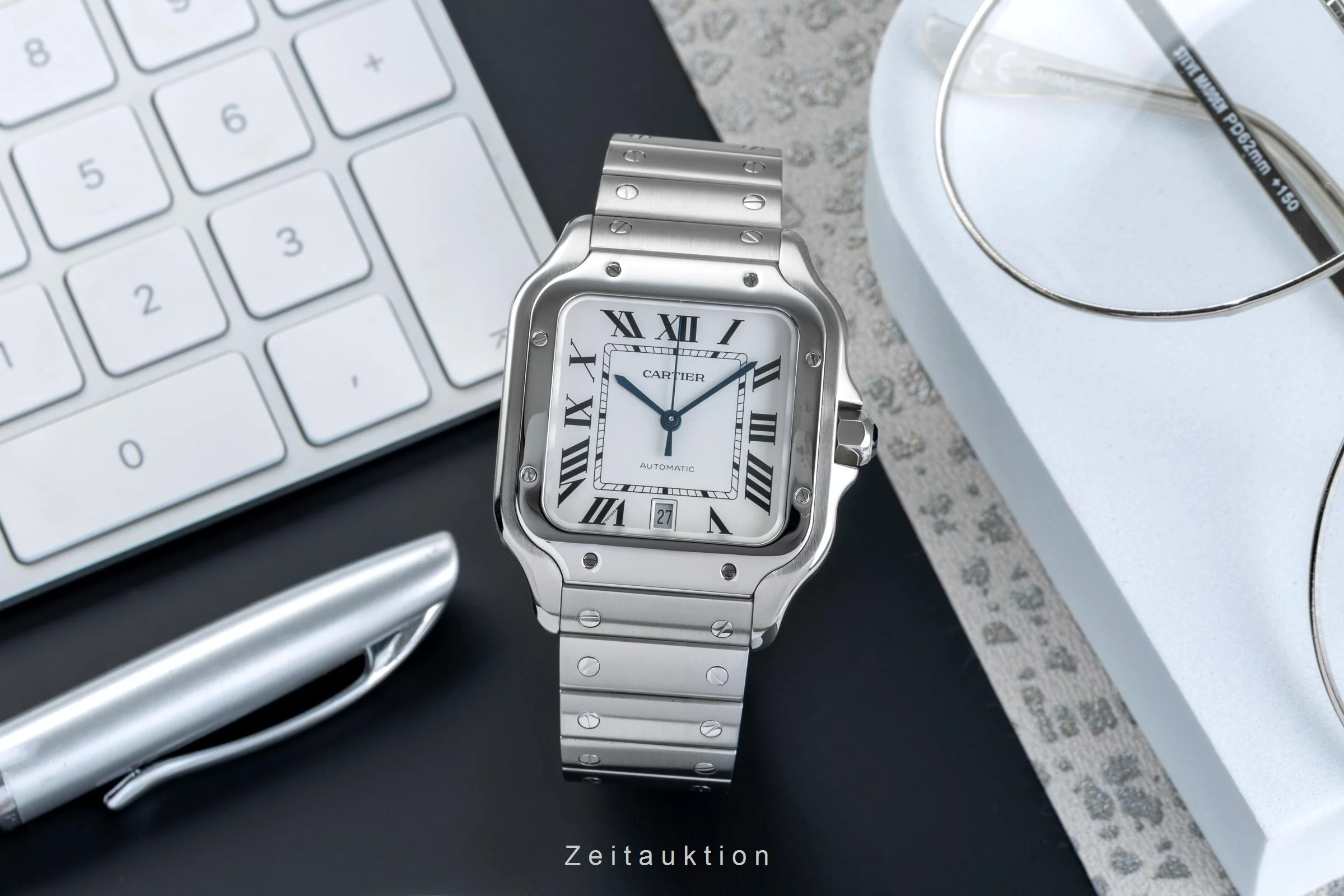 Cartier Santos steel automatic men's watch WSSA0018 LP: 8850EUR  [2504674] - Image 4