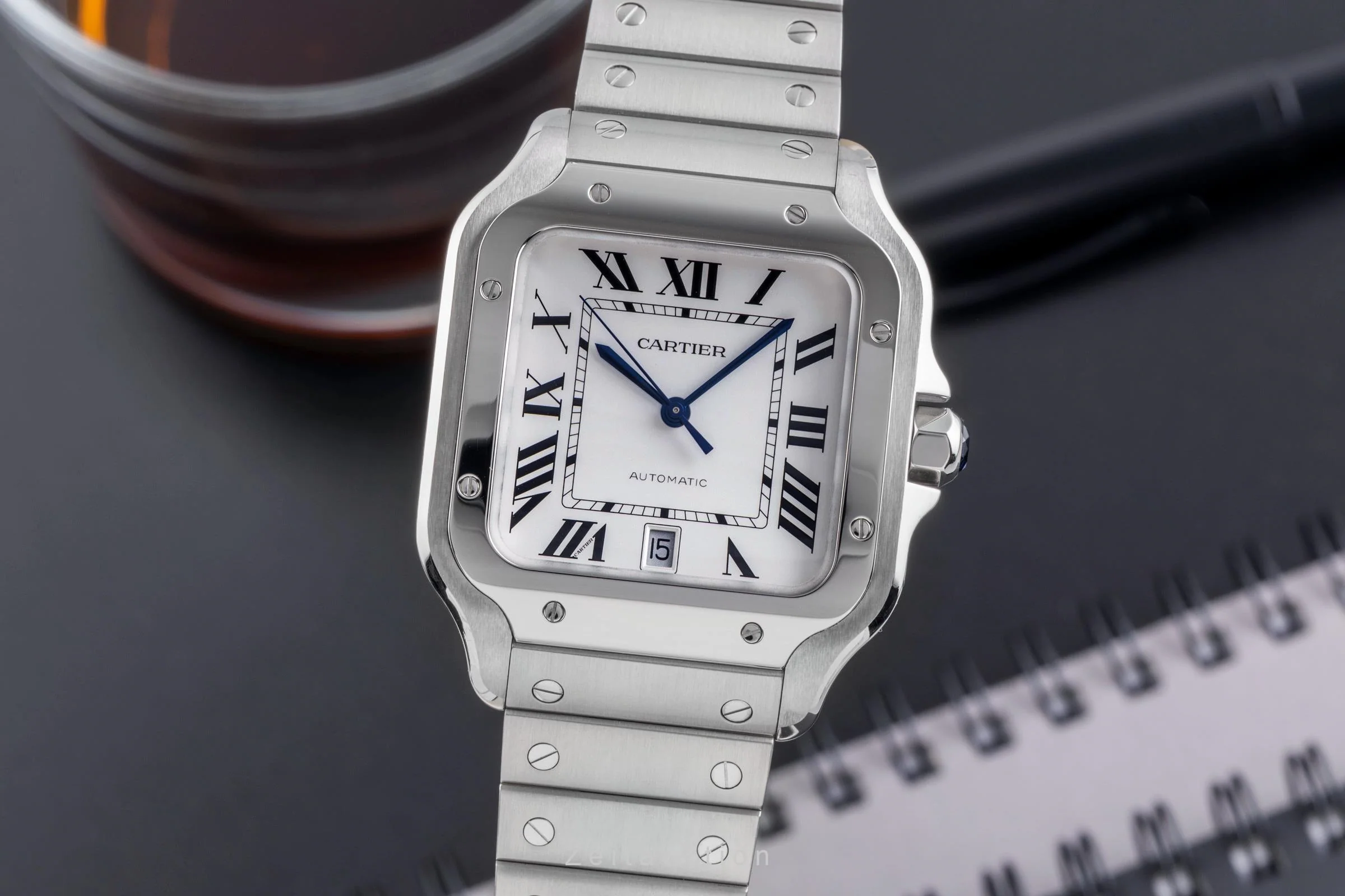 Cartier Santos steel automatic men's watch WSSA0018 LP: 8850EUR  [2505259] - Image 2